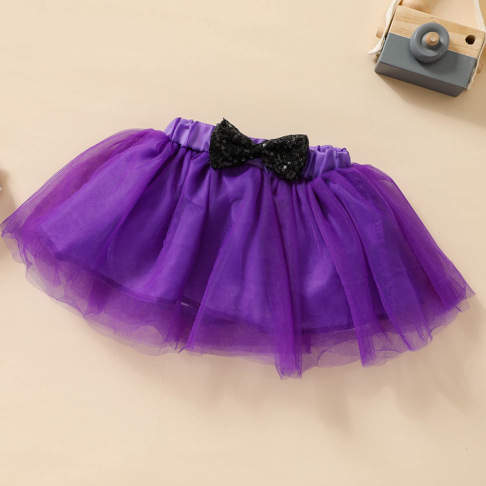 Halloween Baby Girl Outfit - Long Sleeve Romper with Bowknot Mesh Tulle Skirt & Headband Set | Cute Infant Costume for Halloween Party, Photo Shoot & Dress Up Play