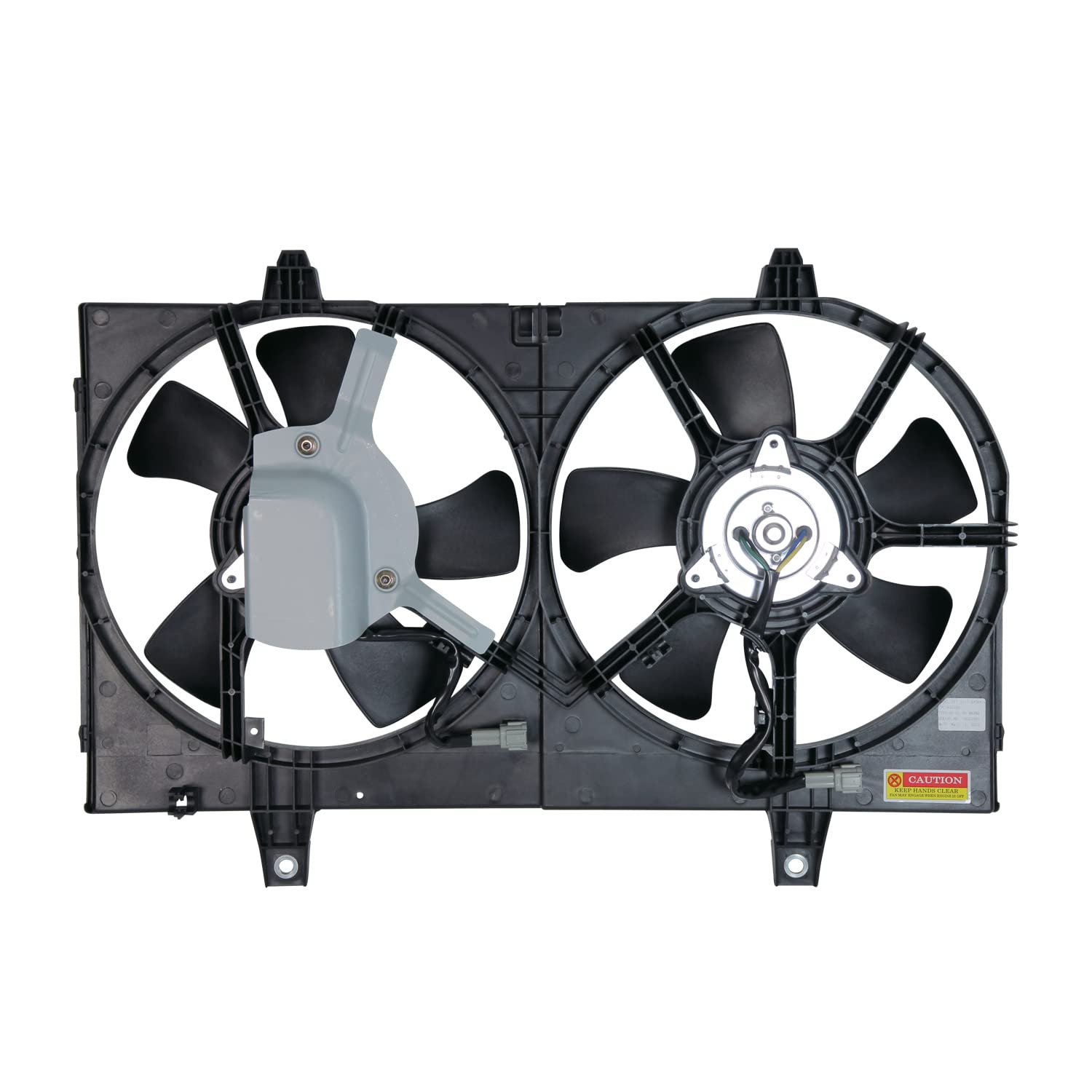 TYC 620360 Cooling Fan Assembly Replacement for 2000-2001 Nissan Maxima - High Performance Radiator Cooling Fan for Engine Overheating Protection - Perfect for Summer Driving & Heavy Traffic Conditions