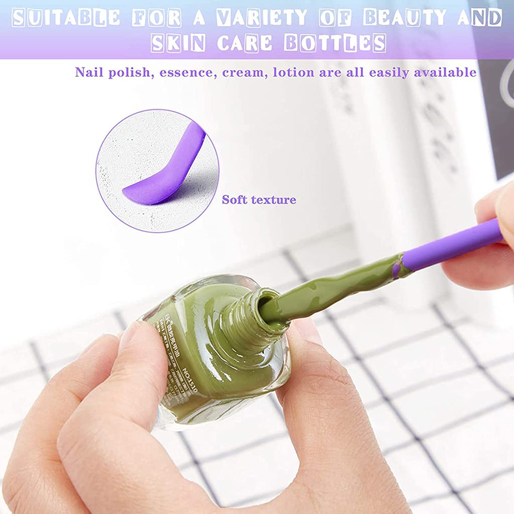 4-Piece Silicone Spatula Set - Small Makeup Spatulas for Beauty & Cosmetics - Tiny Non-Stick Kitchen & Makeup Tools - Perfect for Creams, Lotions & Cooking
