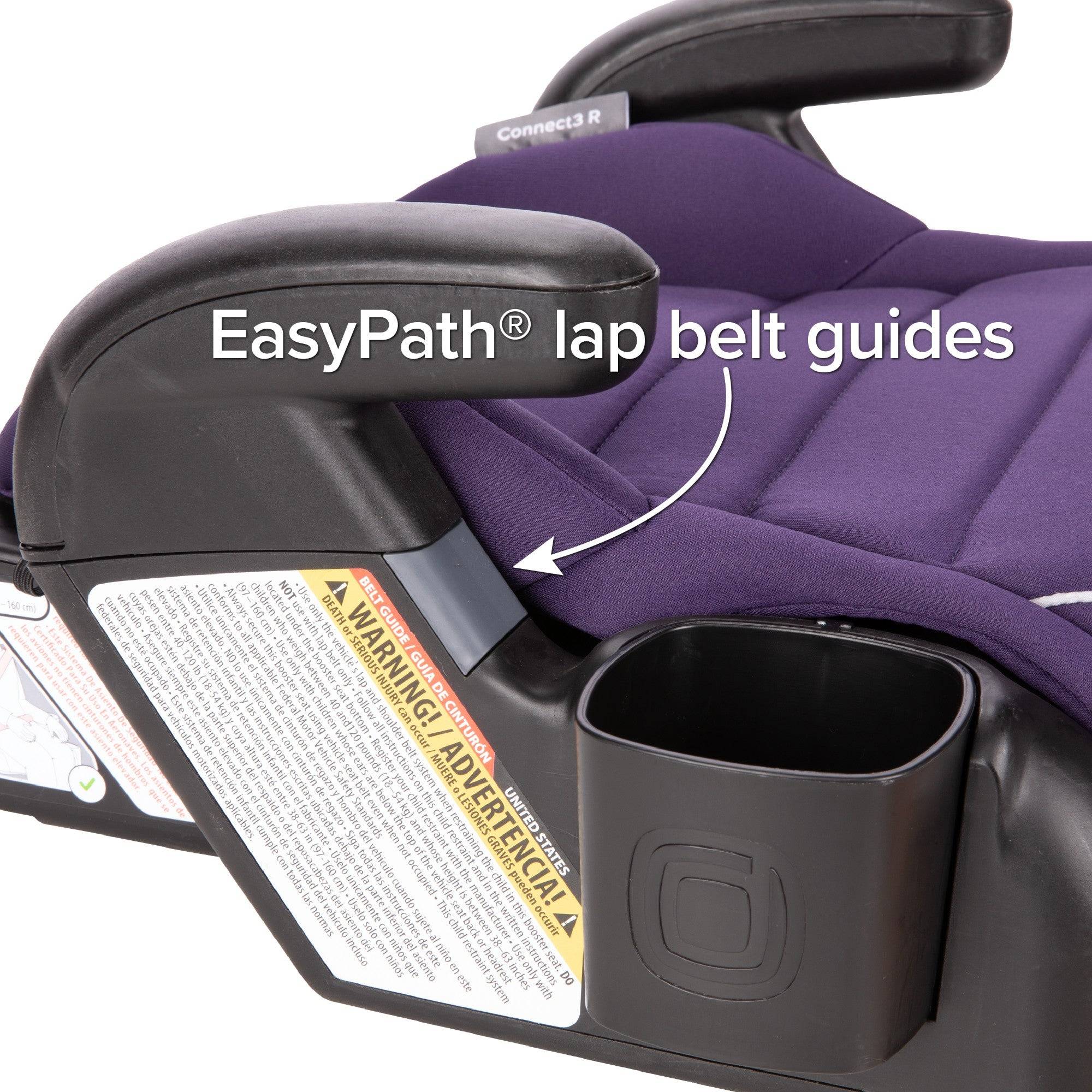 Diono Connect3 Backless Booster Car Seat - Pack of 2 | Lightweight & Portable for Travel, School & Playdates | Safety Certified for Kids 40-120 lbs