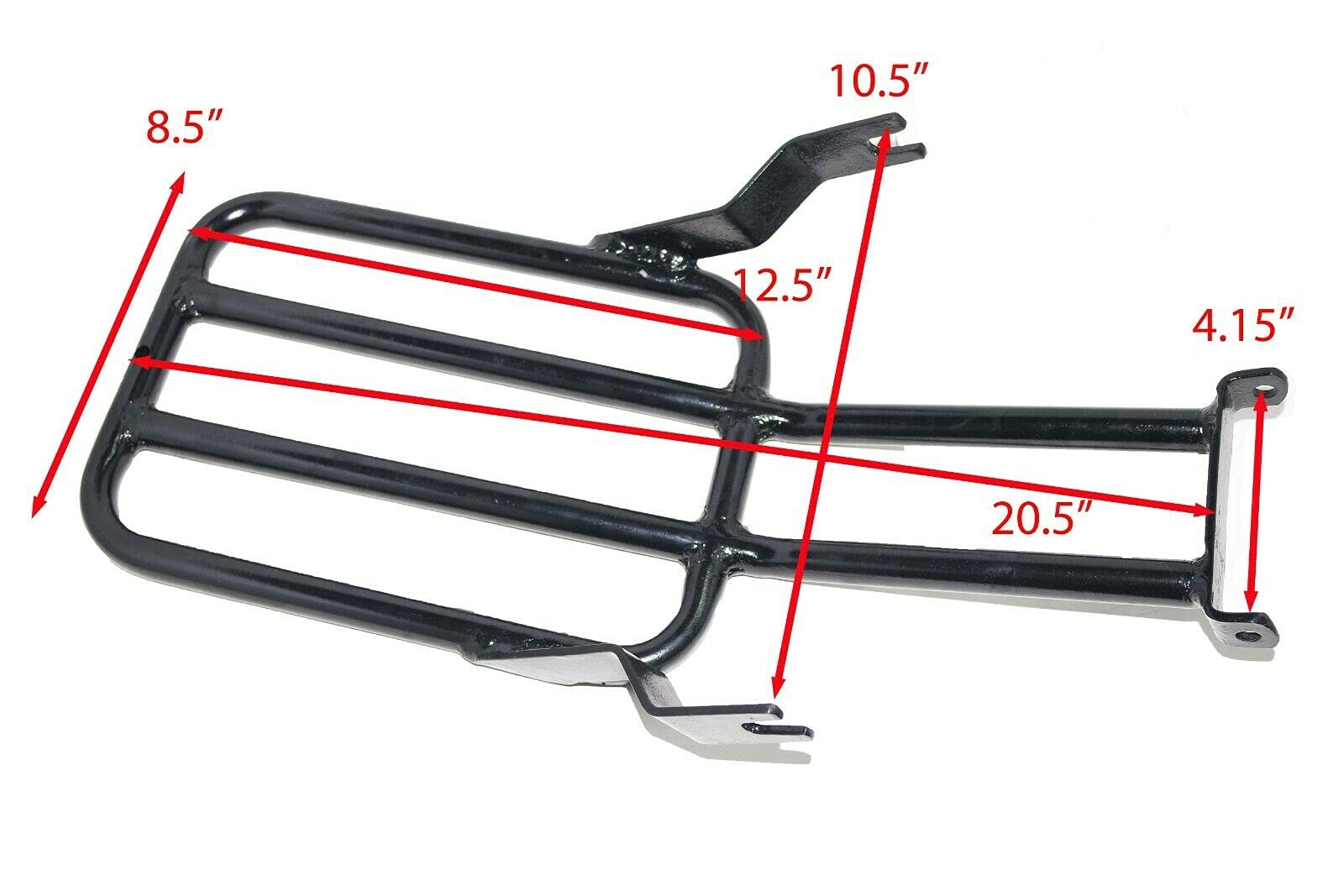 Royal Enfield Rear Luggage Rack Carrier - Heavy Duty Steel Construction, Black Painted for Motorcycle Accessories | Perfect for Touring, Commuting & Adventure Riding