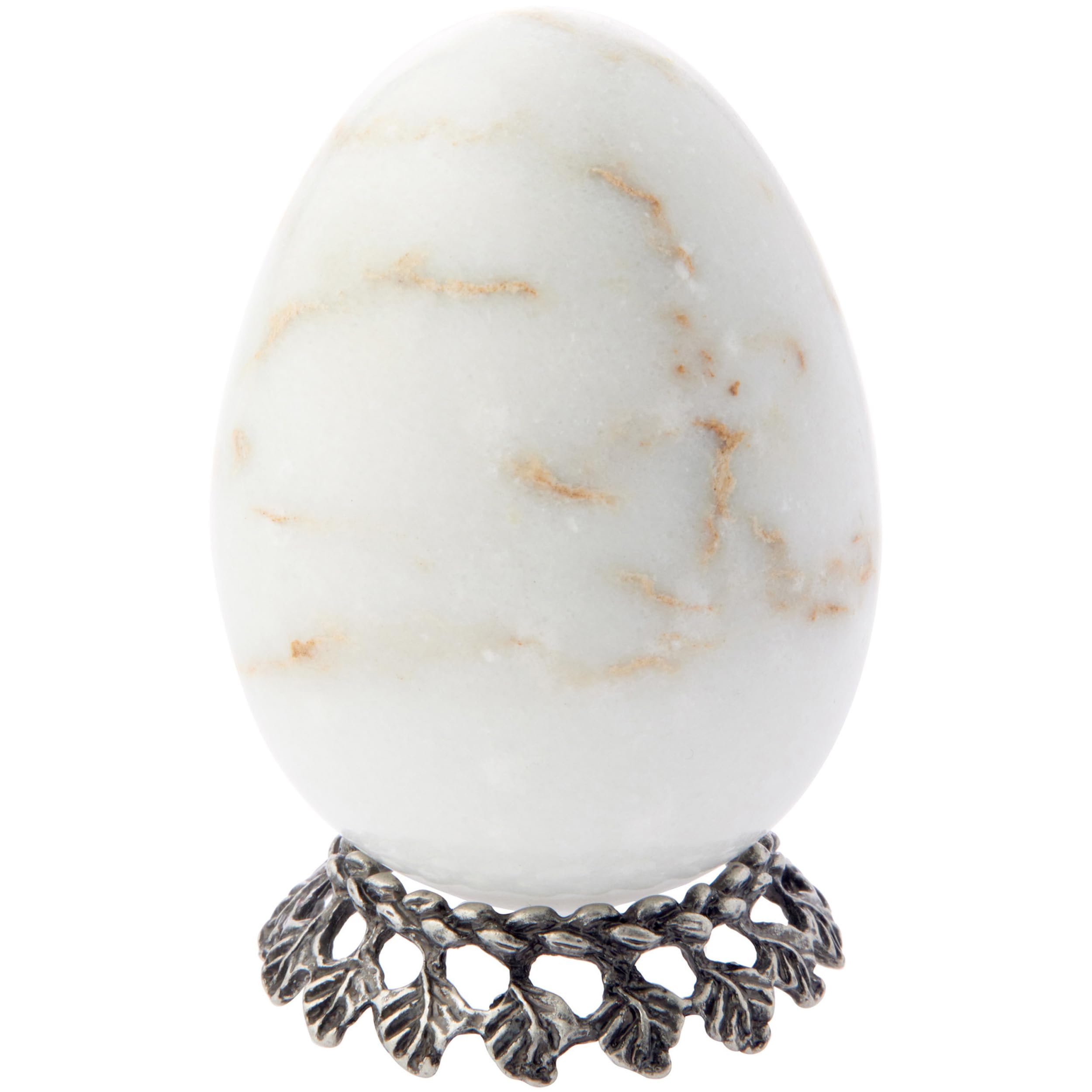 Bard's Pewter Egg Stand Holder with Leaf Motif - 1.125 Inch Diameter, Set of 6 - Perfect for Easter Decor, Table Centerpieces, and Kitchen Display