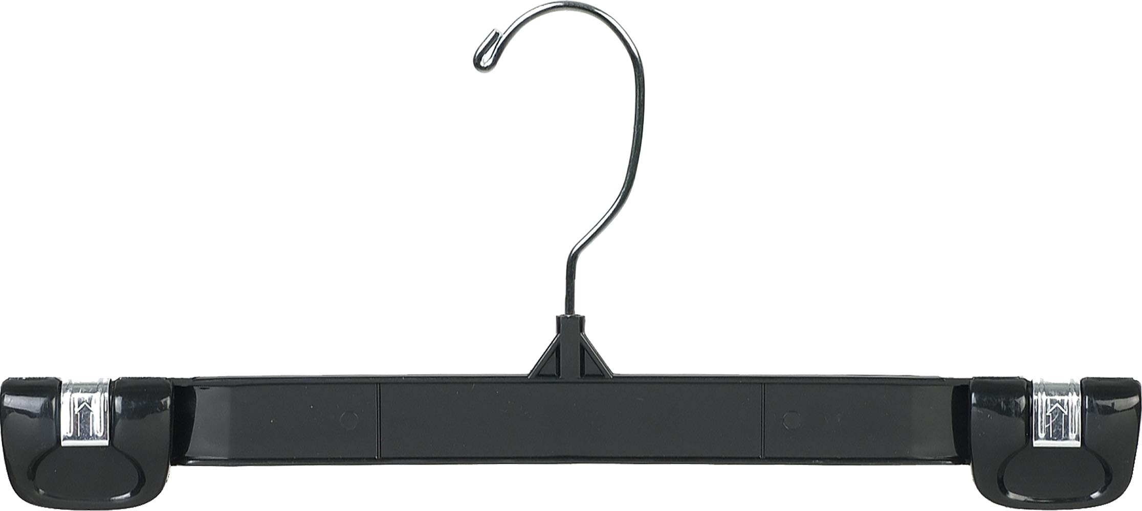 200 Pack Black Plastic Hangers with Non-Slip Grip Lock - Heavy Duty Clothes Hangers for Closet Organization by The Great American Hanger Company - Perfect for Retail Stores, Dry Cleaners & Home Wardrobe Storage