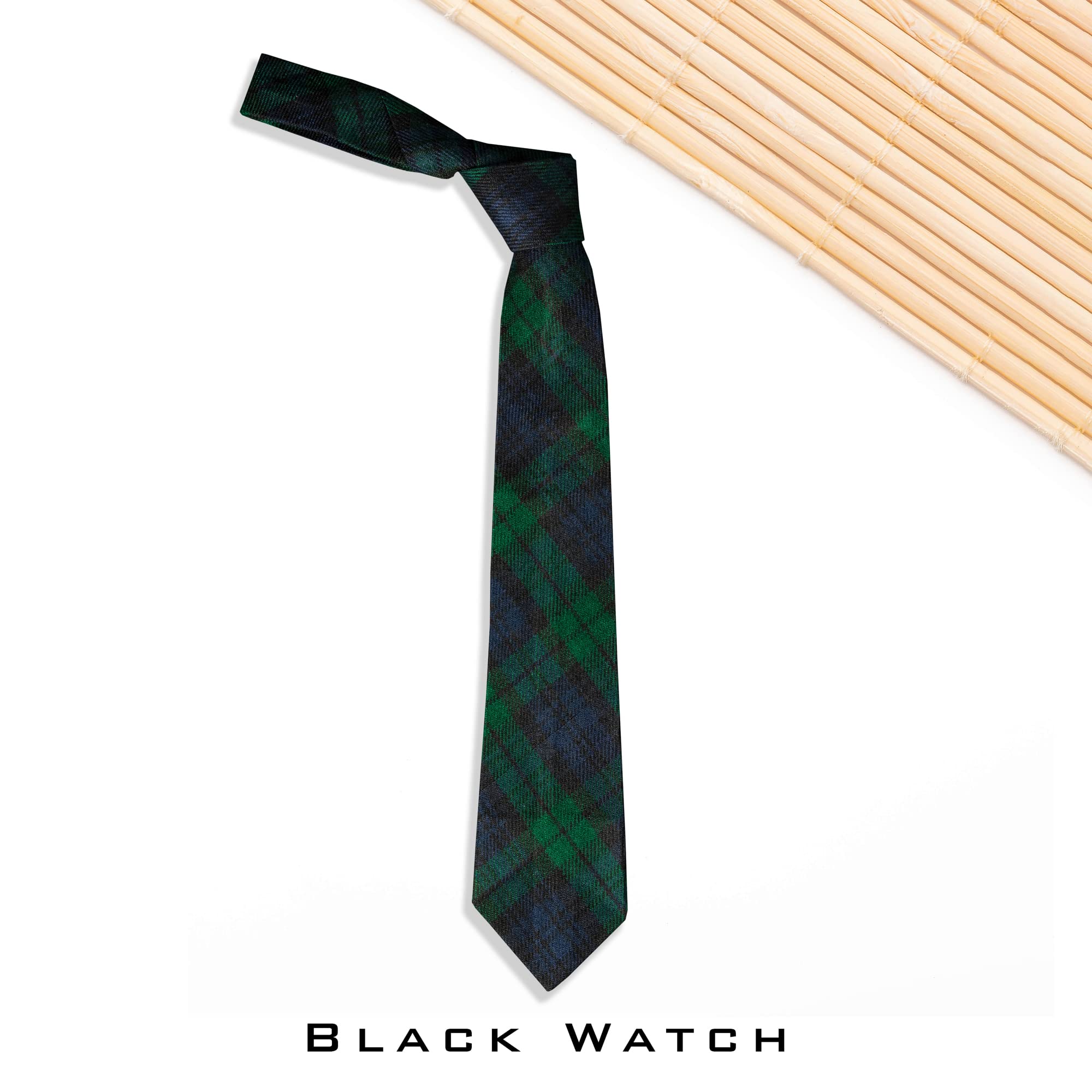 Premium Scottish Clan Tartan Neckties for Men - Acrylic Wool Blend Dress Ties - Perfect for Weddings, Office & Formal Events