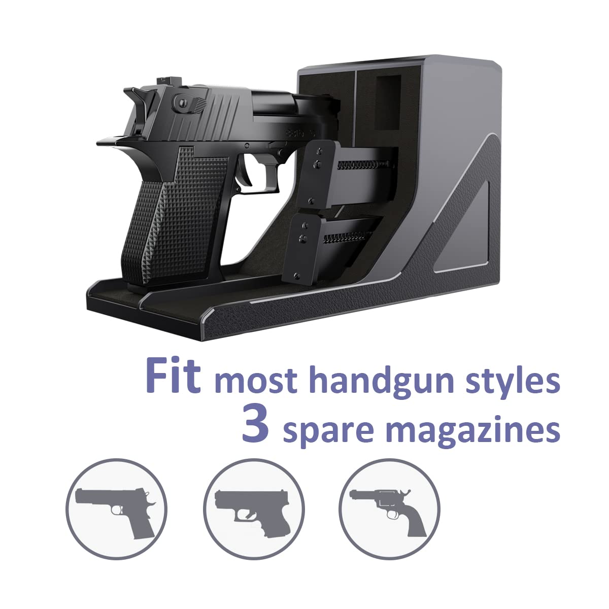 SUMING Universal Pistol Rack - Handgun Storage Stand for Gun Safe | Protective Gun Holder Fits Most Pistols | Perfect for Home Security & Shooting Range Organization