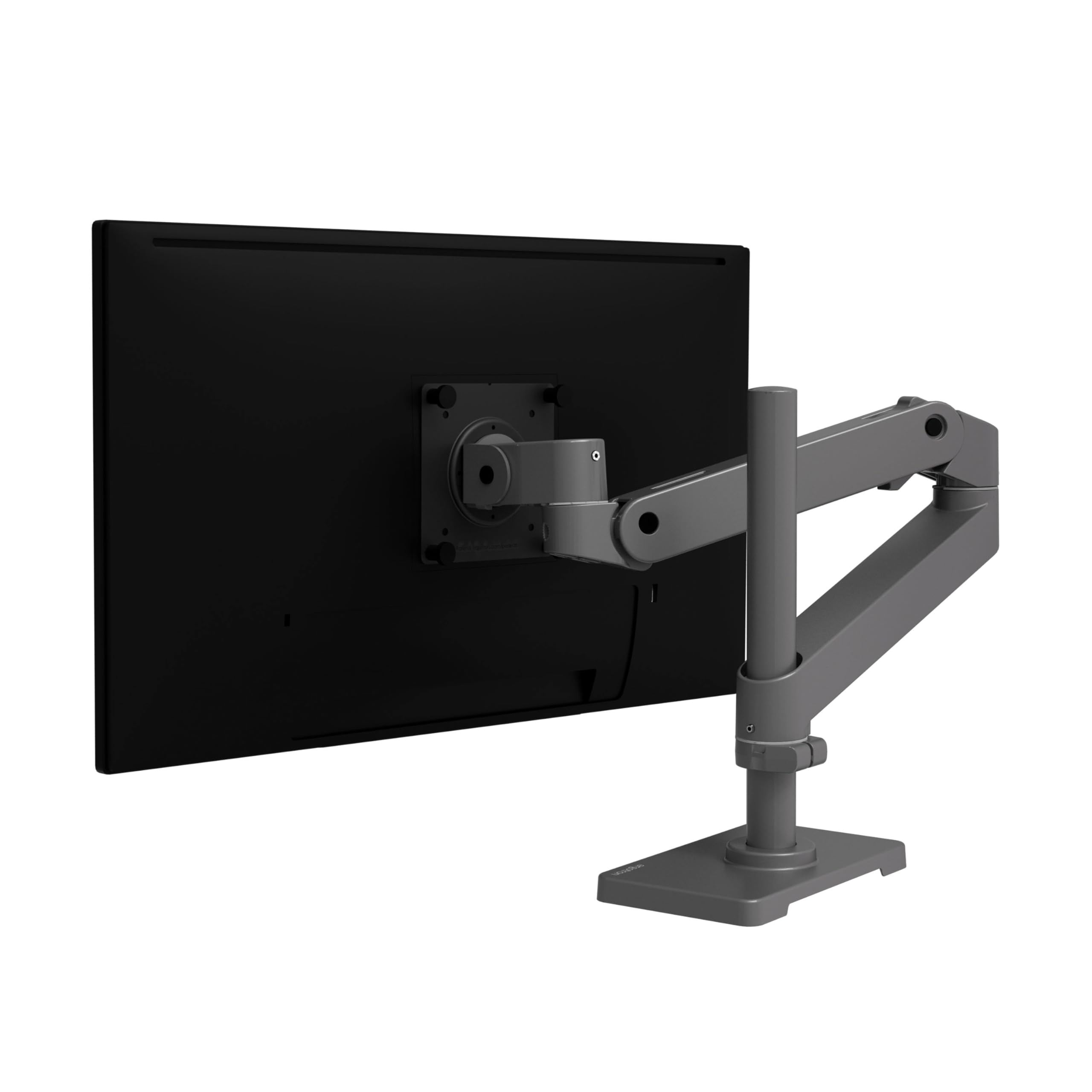 Ergotron LX Pro Premium Single Monitor Arm - Heavy Duty Desk Mount for 34 Inch Flat/Curved/Ultrawide Screens (4-22 lbs, VESA 75x75/100x100) - Tall Pole Dark Grey - Perfect for Home Office, Gaming & Workspace Ergonomics