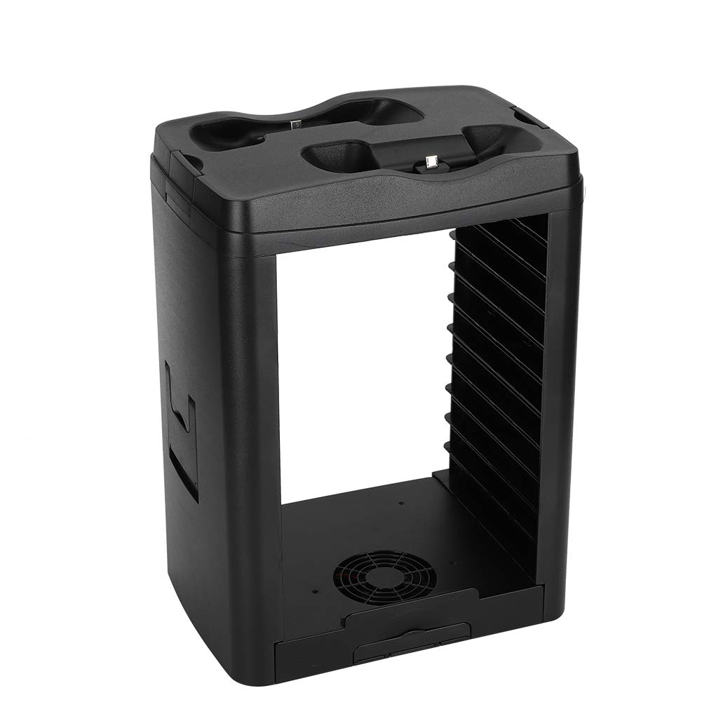 Emoshayoga Multi-Function Cooling Stand for Xbox One & Series X/S - Controller Charging Station, Cooling Base & CD Storage Stand - Perfect for Gaming Sessions & Headset Storage