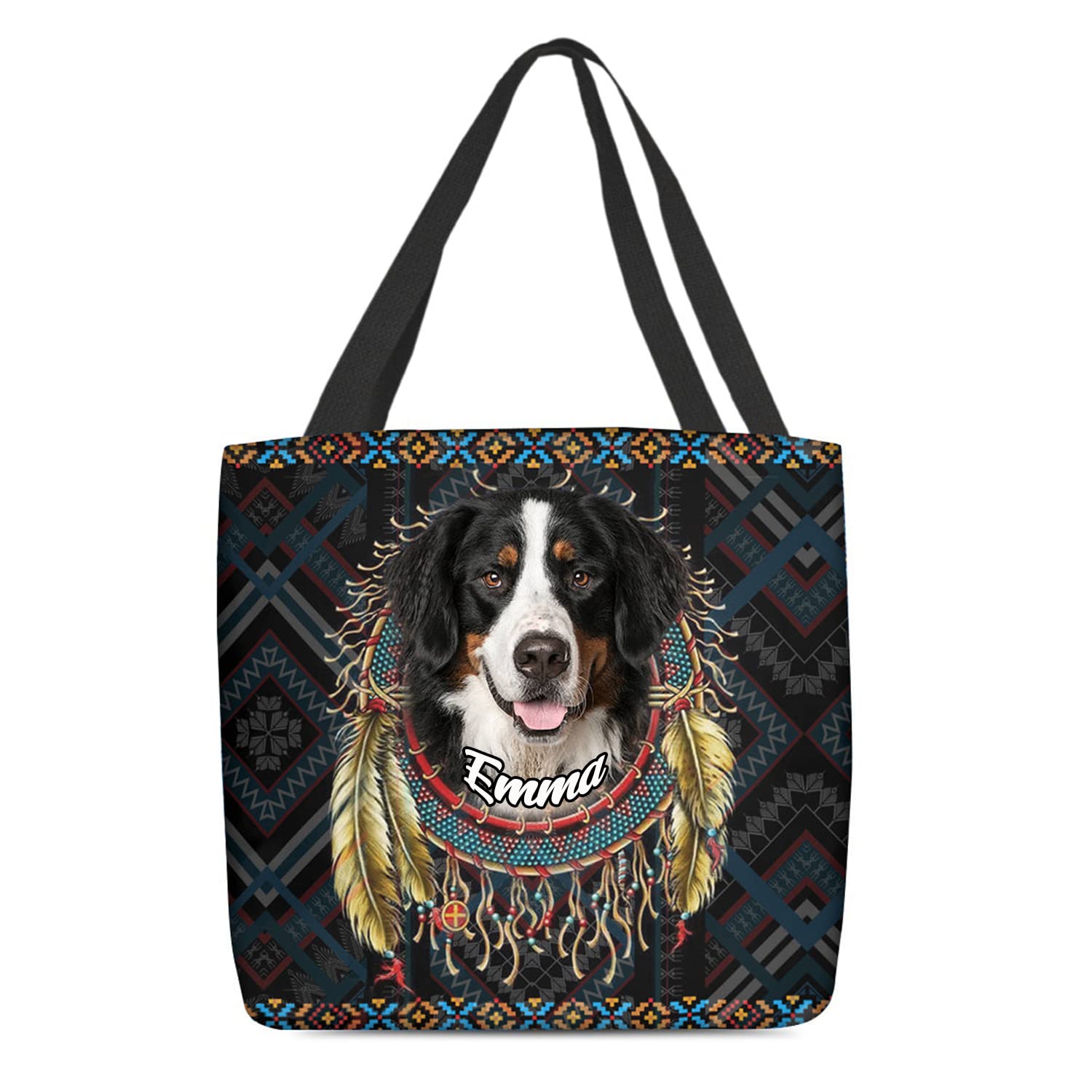 Custom IZI POD Personalized Dog Tote Bag for Women - Unique Dog Mom Gift Idea & Shoulder Bag for Dog Lovers | Perfect for Pet Owners, Dog Walks, Vet Visits & Everyday Use