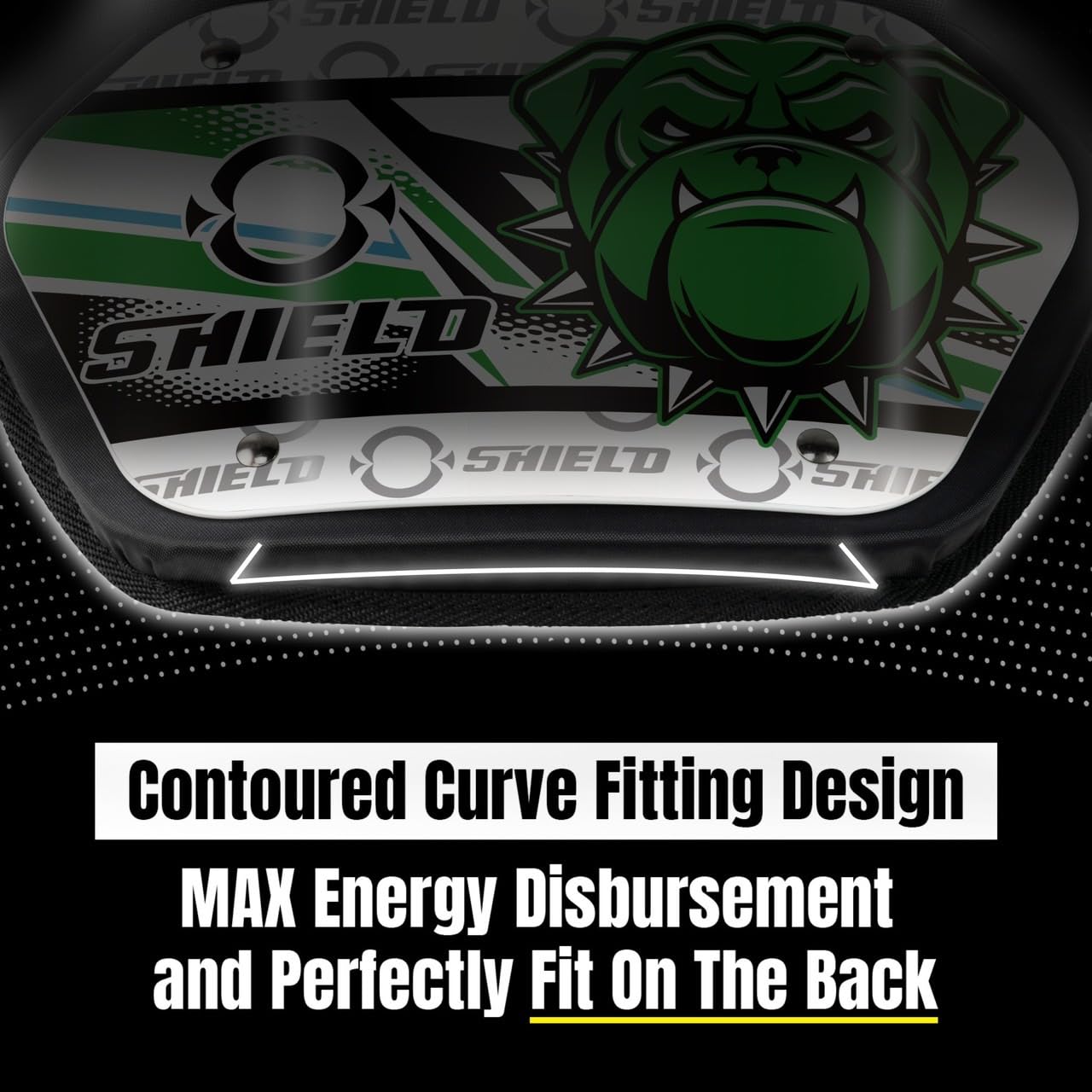 O Shield Danger Dog Football Back Plate - Protective Lower Back Pads for Football Players - Rear Impact Protector for Tackling & Contact Sports - Perfect for Youth & Adult Football Training & Games