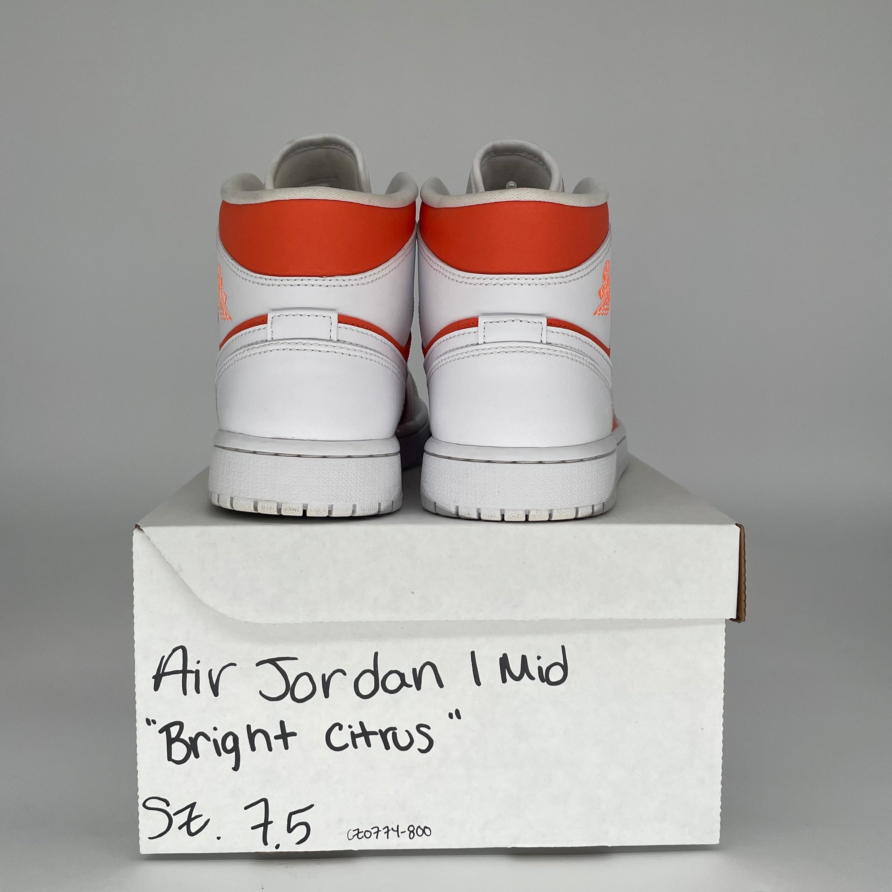 AIR JORDAN 1 MID BRIGHT CITRUS Women's Sneakers - Size 7.5/9W (CZ0774-800) | Retro Basketball Shoes for Women, Fashion Streetwear & Casual Wear