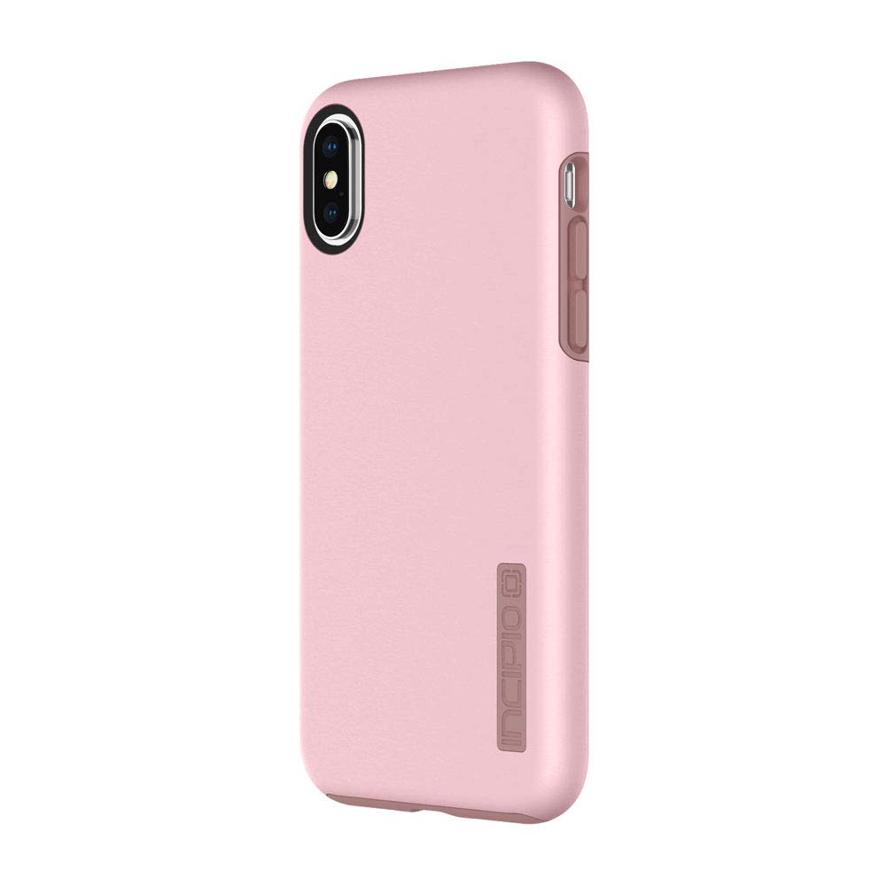 Incipio DualPro Protective Case for Apple iPhone X - Rose Quartz | Slim & Durable Shockproof Cover | Perfect for Everyday Use, Travel & Outdoor Activities