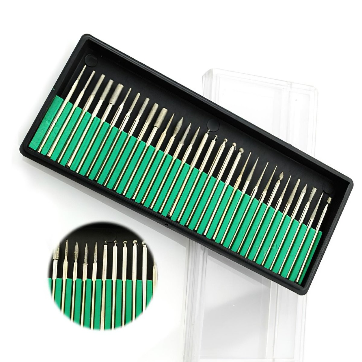 30 Pcs Professional Nail Drill Bits Kit - Carbide Rotary Burr Set for Acrylic Nails, Gel Polish & Manicure - Perfect for Nail Salons & DIY Home Nail Care