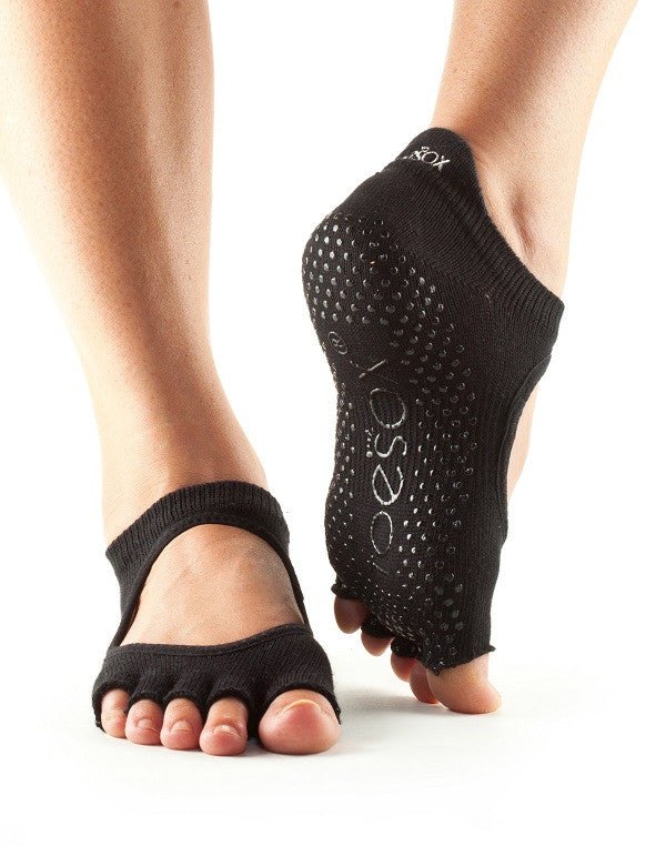 ToeSox Bellarina Non-Slip Grip Socks for Ballet, Yoga & Dance - Barefoot Workout Socks with Arch Support for Women