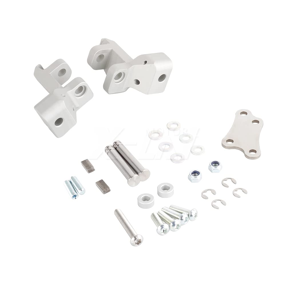 BMW R1200RT R1250RT Motorcycle Footpeg Lowering Kit - Front Rider Foot Pegs for 2014-2021 Models (Silver) | Enhanced Comfort for Long Rides & Touring