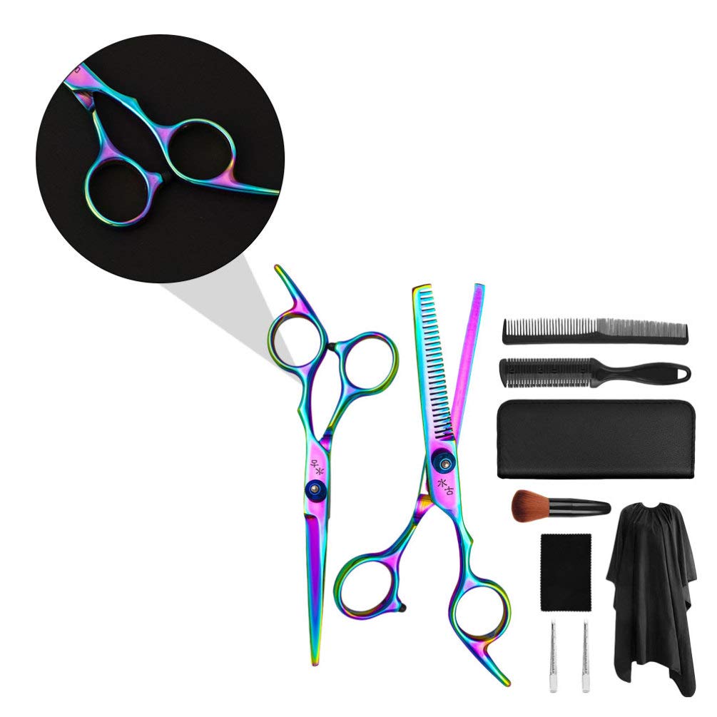Professional Hair Cutting Scissors Kit - Barber Shears, Flat Scissors & Hair Clippers for Salon & Home Use | Complete Hairdressing Equipment Set for Stylists & DIY Haircuts