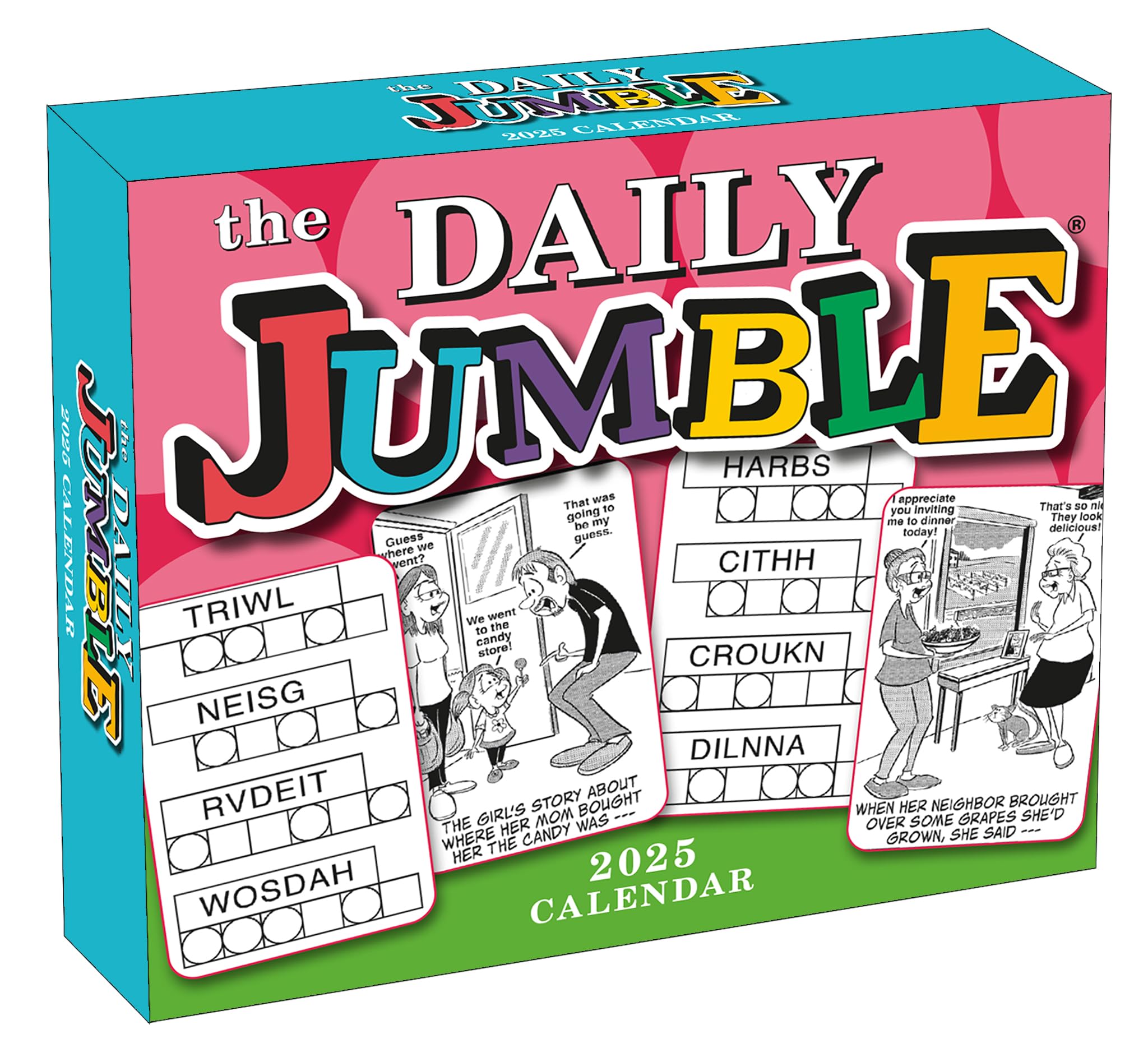 The Daily Jumble 2025 Boxed Daily Desk Calendar - Fun Word Puzzles & Brain Teasers for Office, Home, or Gift Giving
