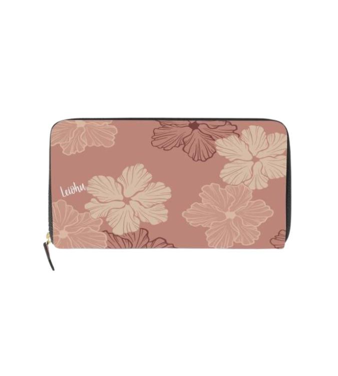 Pink Kou Wallet for Women - Stylish RFID Blocking Leather Wallet with Card Slots & Zipper Pocket | Perfect for Everyday Use, Travel, and Gift Giving