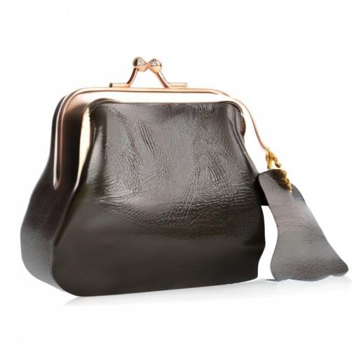 Oyachic Genuine Leather Coin Purse & Cash Holder - Compact Wallet Clutch with Secure Clasp for Men & Women (Green) - Perfect for Travel, Makeup Organizer & Everyday Essentials