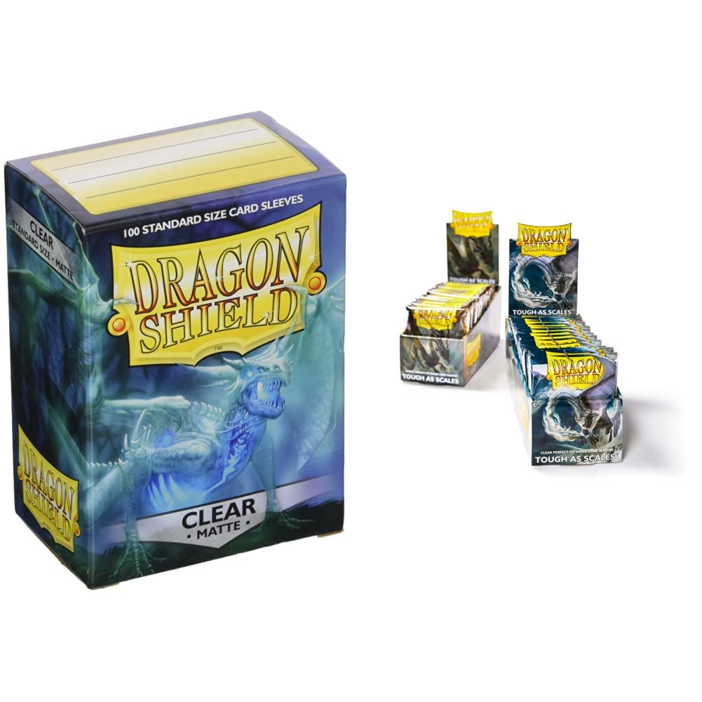 Dragon Shield Clear Card Sleeves (100 Count) - Premium Protection for Trading Cards, Board Games & Collectibles | Perfect for MTG, Pokemon & Yu-Gi-Oh Players