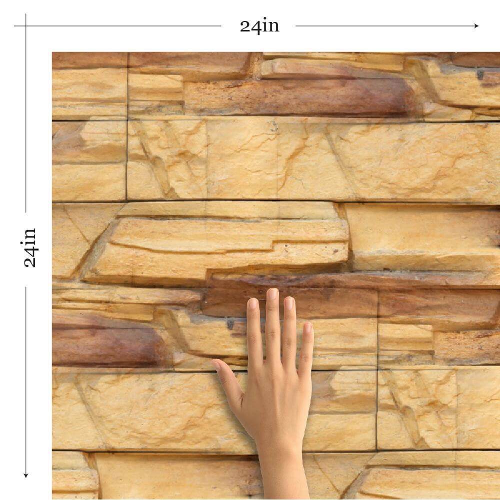 Tan and Brown Granite Texture Peel and Stick Removable Wallpaper - Self-Adhesive Decorative Wall Covering for Home Office, Kitchen Backsplash, and Accent Walls