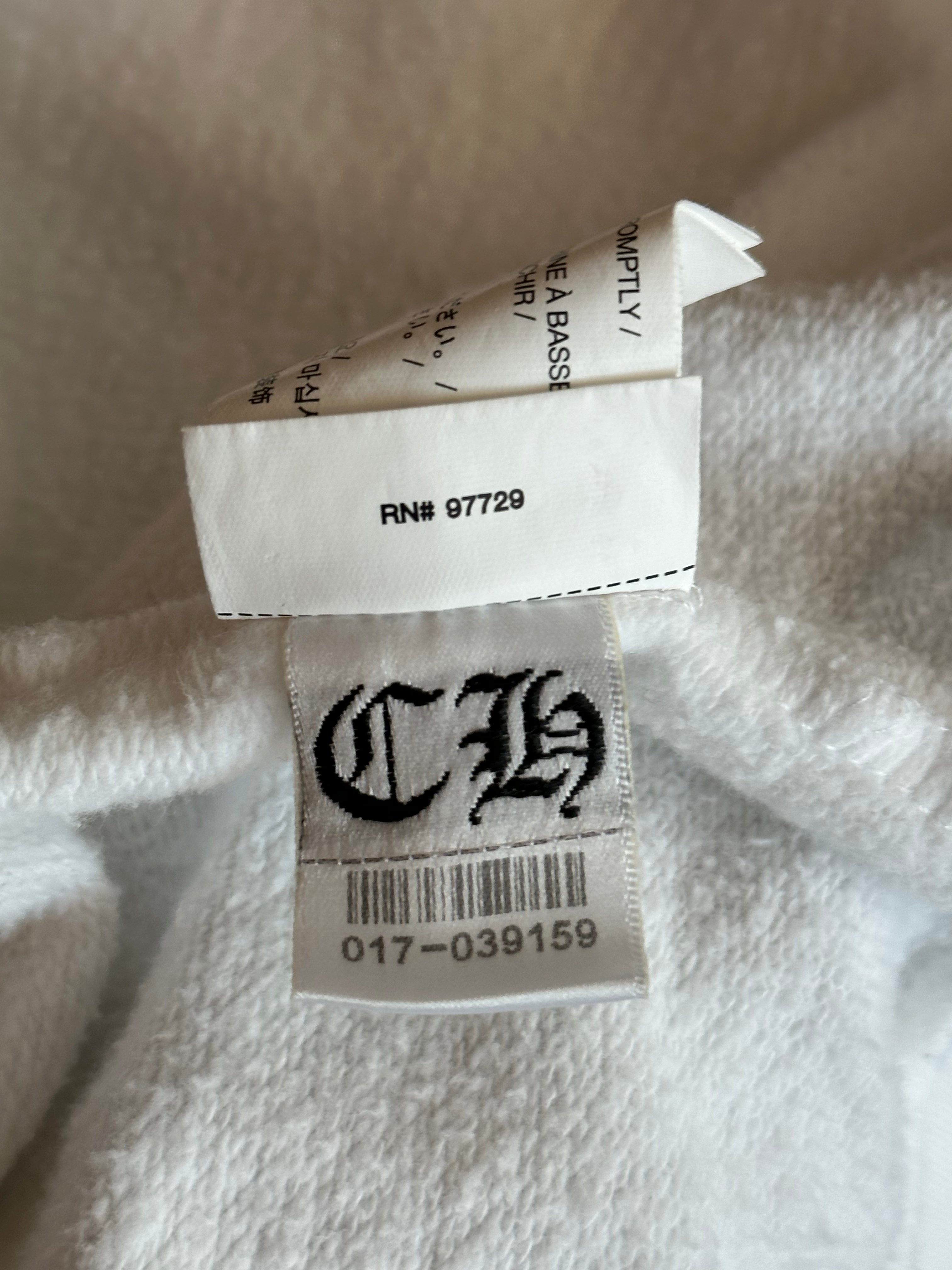 Chrome Hearts White & Black Flame Logo Zip Up Hoodie - Stylish Streetwear for Men & Women | Perfect for Casual Outfits, Urban Fashion & Everyday Wear