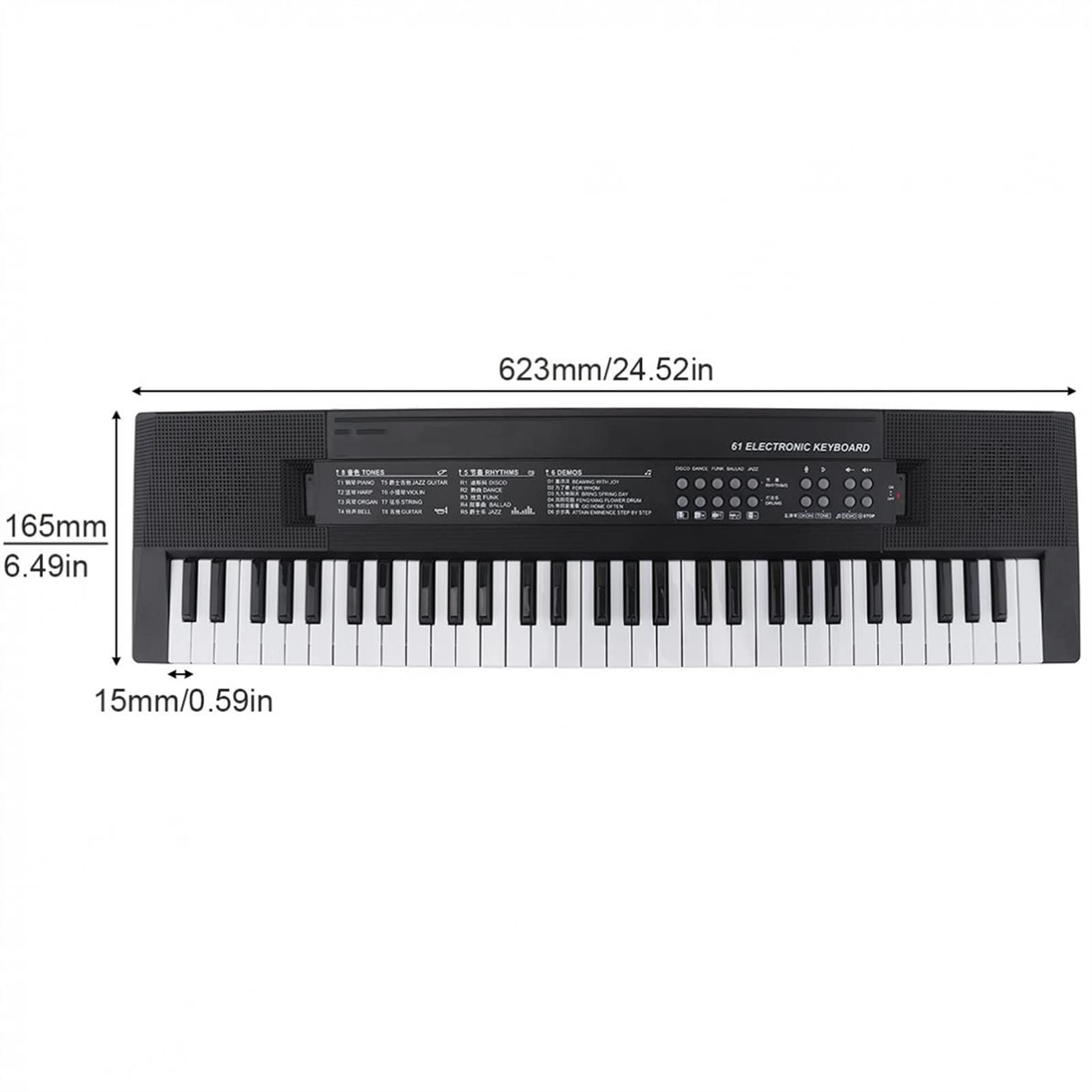61-Key Electric Keyboard Piano with Microphone - Portable Digital Music Keyboard for Beginners & Kids | Perfect for Home Practice, Music Lessons & Live Performances