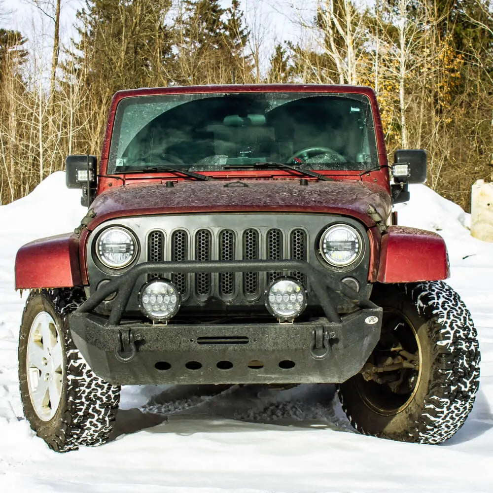 105W 7-Inch Round LED Spot Pods Light Bar with Adjustable Mounting Bracket - Waterproof Off-Road Driving Lights for Trucks, Jeeps, ATVs & UTVs - Perfect for Night Driving, Camping & Outdoor Adventures