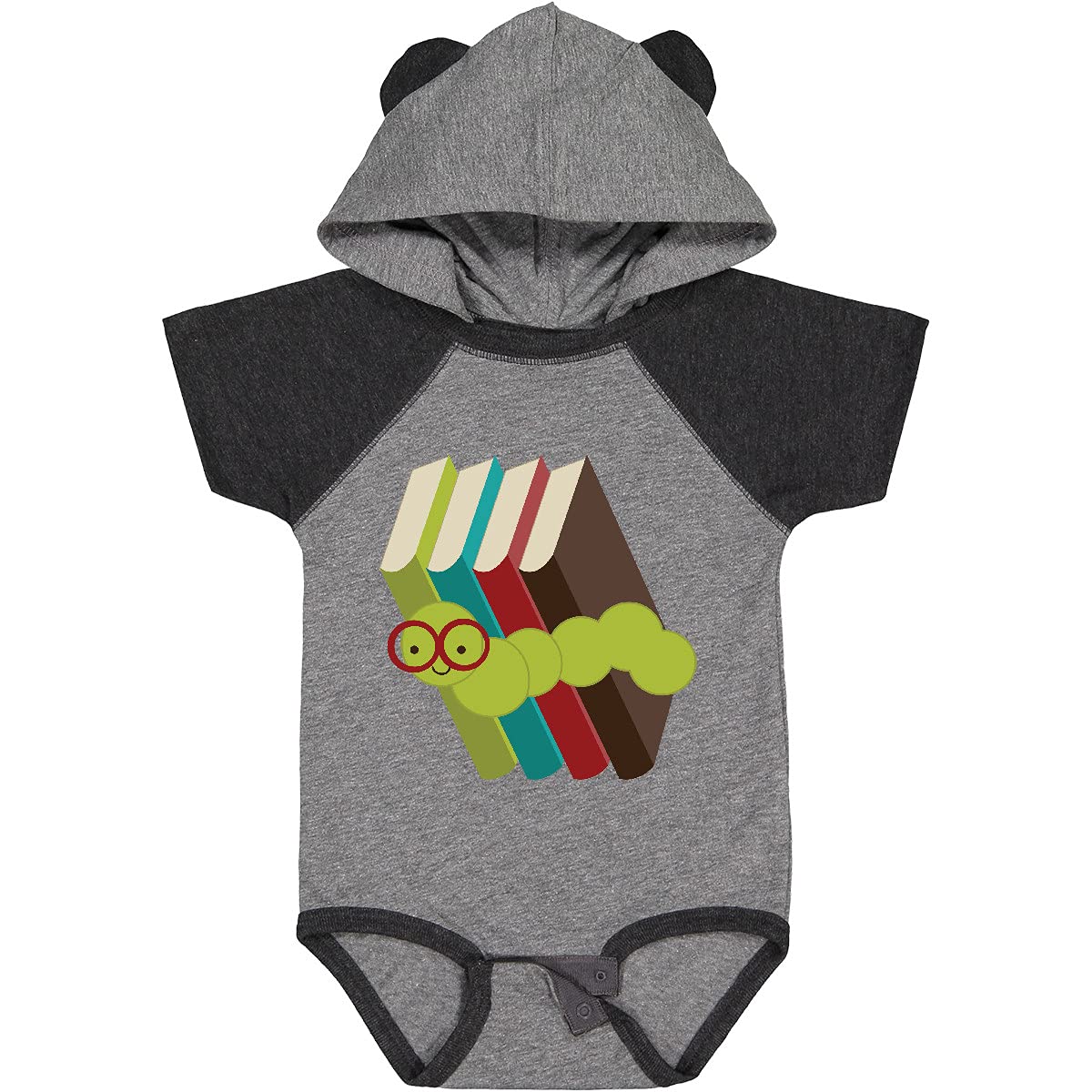 Inktastic Bookworm Books Reading Baby Bodysuit - Cute Infant Onesie for Book Lovers, Reading Enthusiasts & Library Visits
