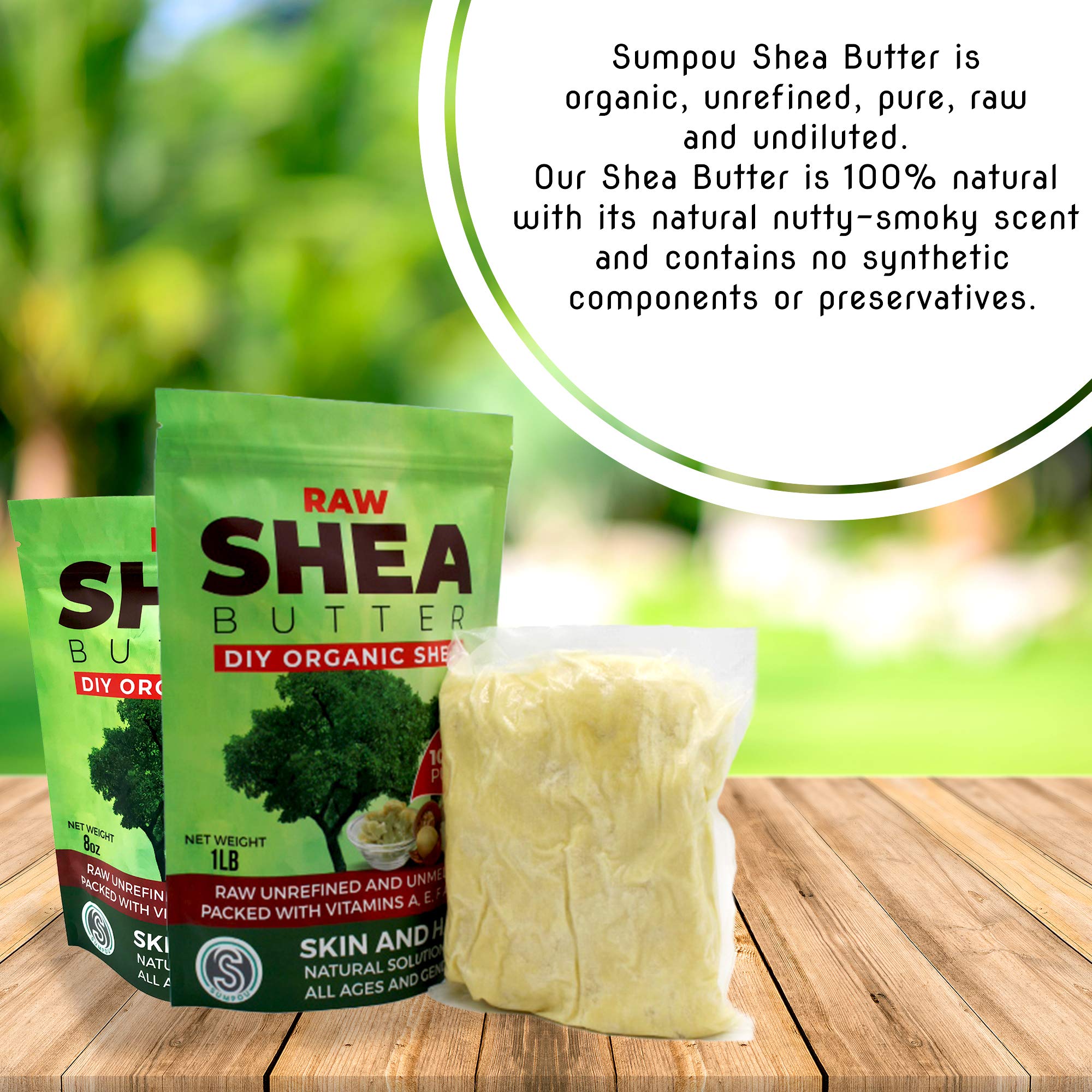 Organic Shea Butter 16 oz - 100% Pure Unrefined Natural DIY Handmade Moisturizer for Hair, Skin & Body | Fragrance-Free | Perfect for Dry Skin Care, Homemade Cosmetics & Natural Beauty Treatments