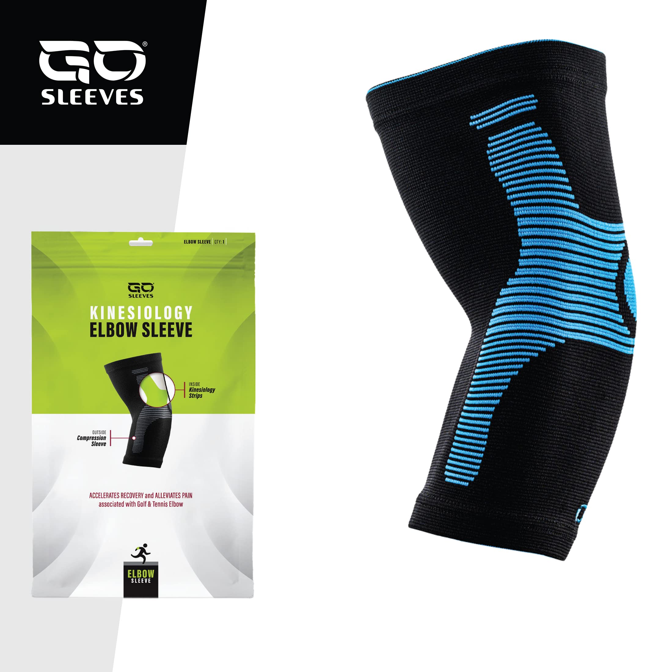 Best Compression Elbow Sleeves for Tendonitis, Tennis & Golf Elbow Pain Relief - Support for Weightlifting & Joint Pain - Unisex Kinesiology Arm Sleeves - Ideal for Sports, Workout & Daily Activities