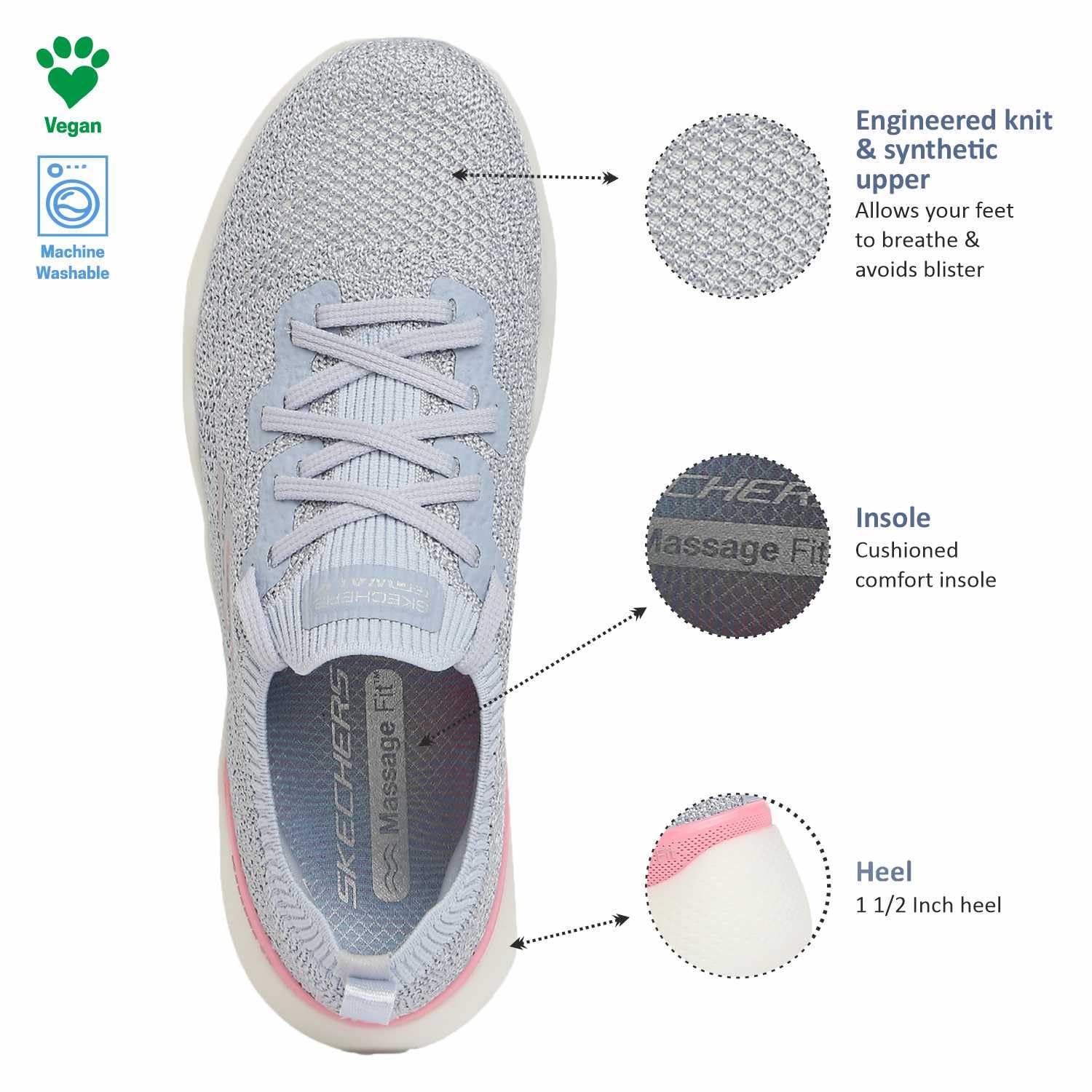 Skechers Women's Athletic Running Shoes - Lightweight Walking & Training Sneakers for Women - Comfortable Gym Workout Shoes for Jogging, Fitness & Casual Wear