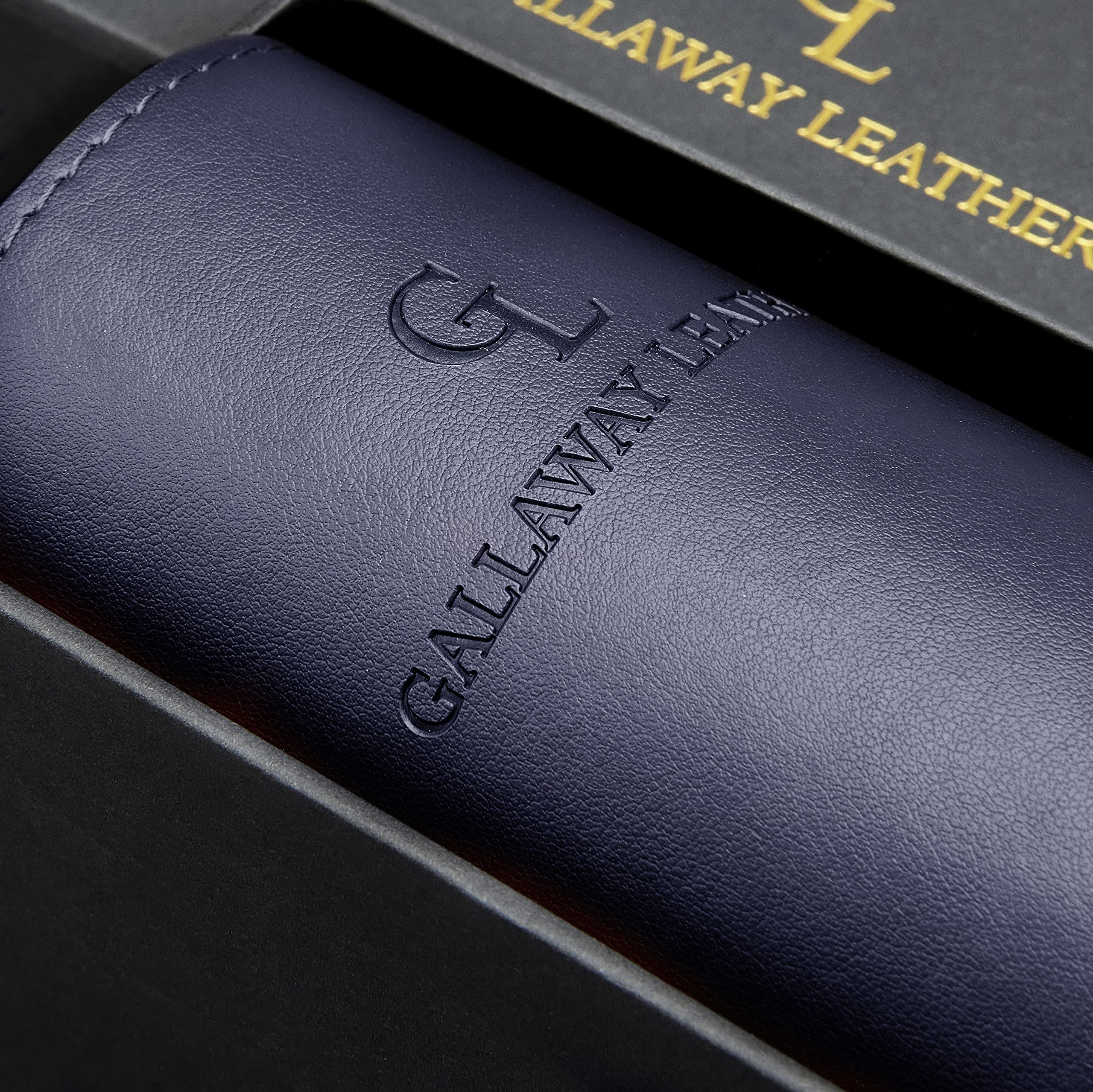 Gallaway Leather Desk Pad – 25 x 17 inch Large Office Desk Mat - Premium PU Leather Desktop Protector & XXL Mouse Pad for Writing, Typing & Work - Navy Blue - Perfect for Home Office, Study & Workspace