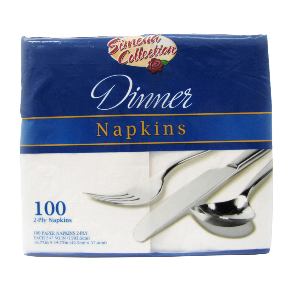 Premium 100-Pack Dinner Napkins - Soft, Absorbent & Durable for Parties, Weddings & Everyday Dining | Eco-Friendly Disposable Napkins for Home & Restaurant Use