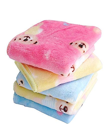 DEXO Soft Cotton Handkerchief Set for Kids, Women & Girls - 6-Piece Teddy Bear Print Baby Face Towels | Multicolor Hankies for Daily Use, Travel & Gifts