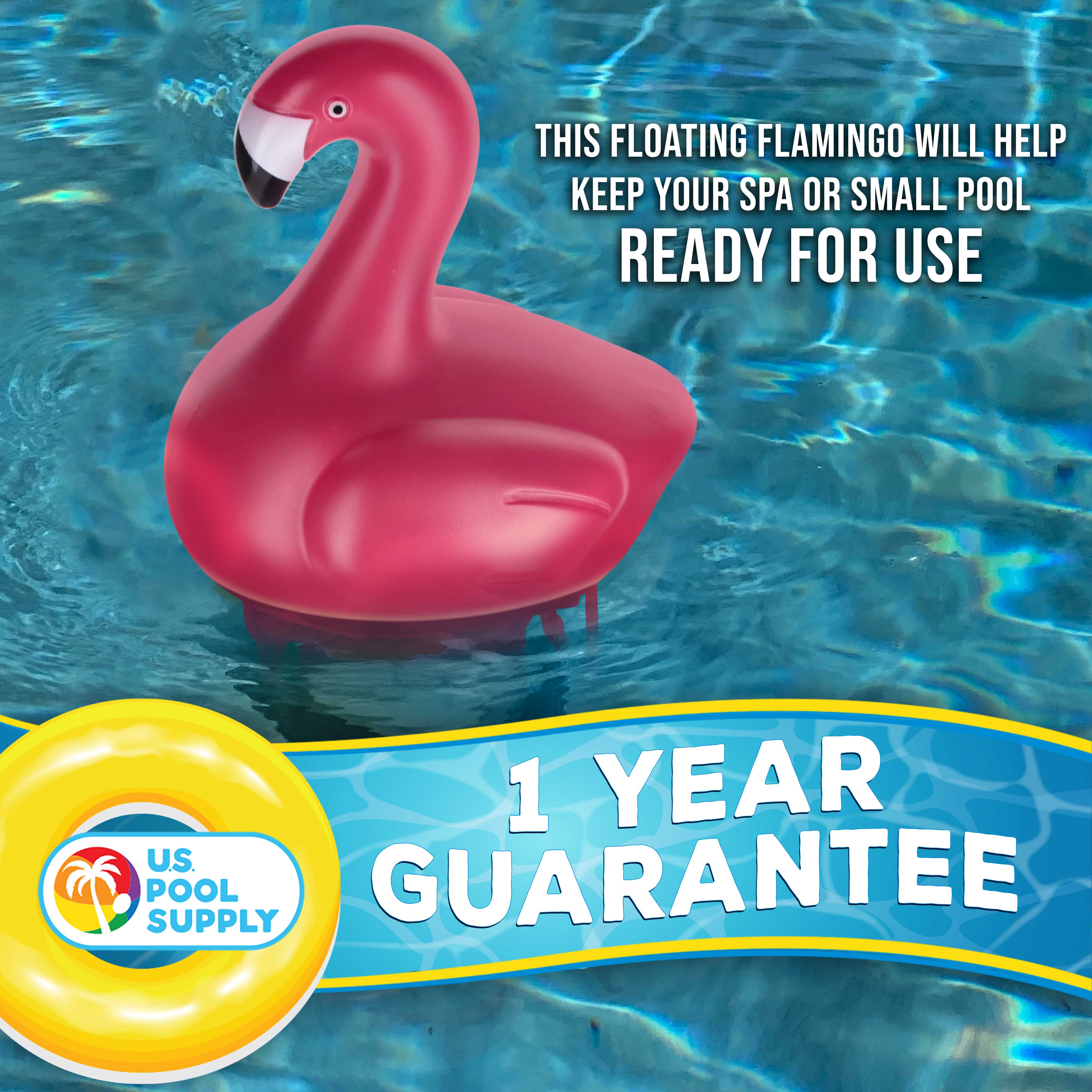 Flamingo Floating Spa Chlorine Dispenser for Hot Tubs & Small Pools - 6 Adjustable Flow Settings, Holds 1 Tablet, Pink - Perfect for Backyard Relaxation, Pool Parties & Spa Maintenance
