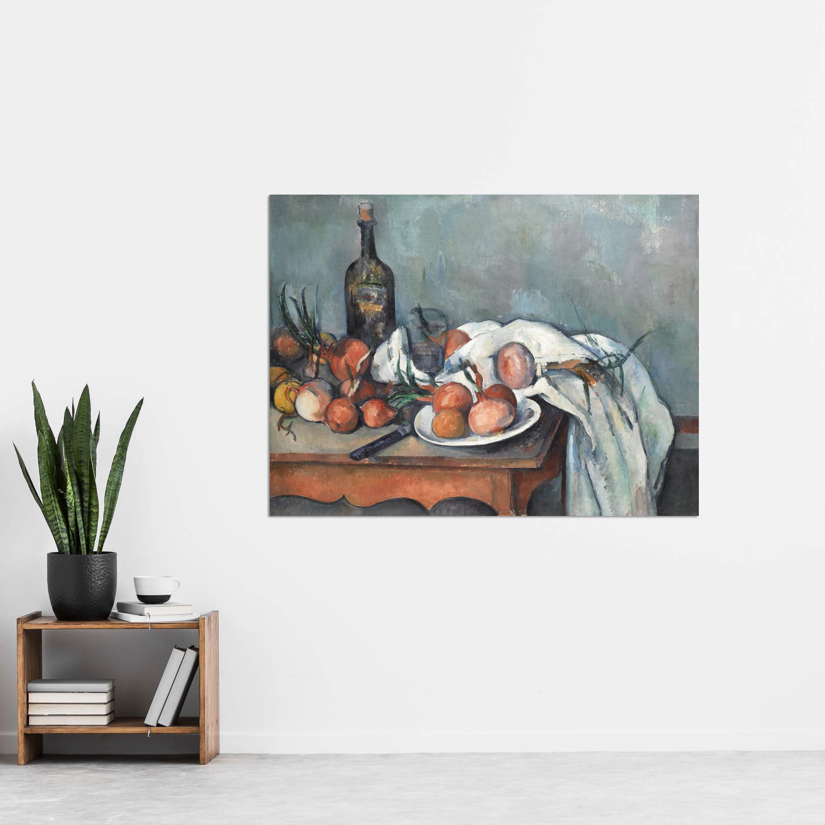 Paul Cezanne Still Life With Onions - Extra Large Wall Art Print, Premium Canvas Mural Painting - Home Decor, Living Room, Bedroom, Office Wall Art