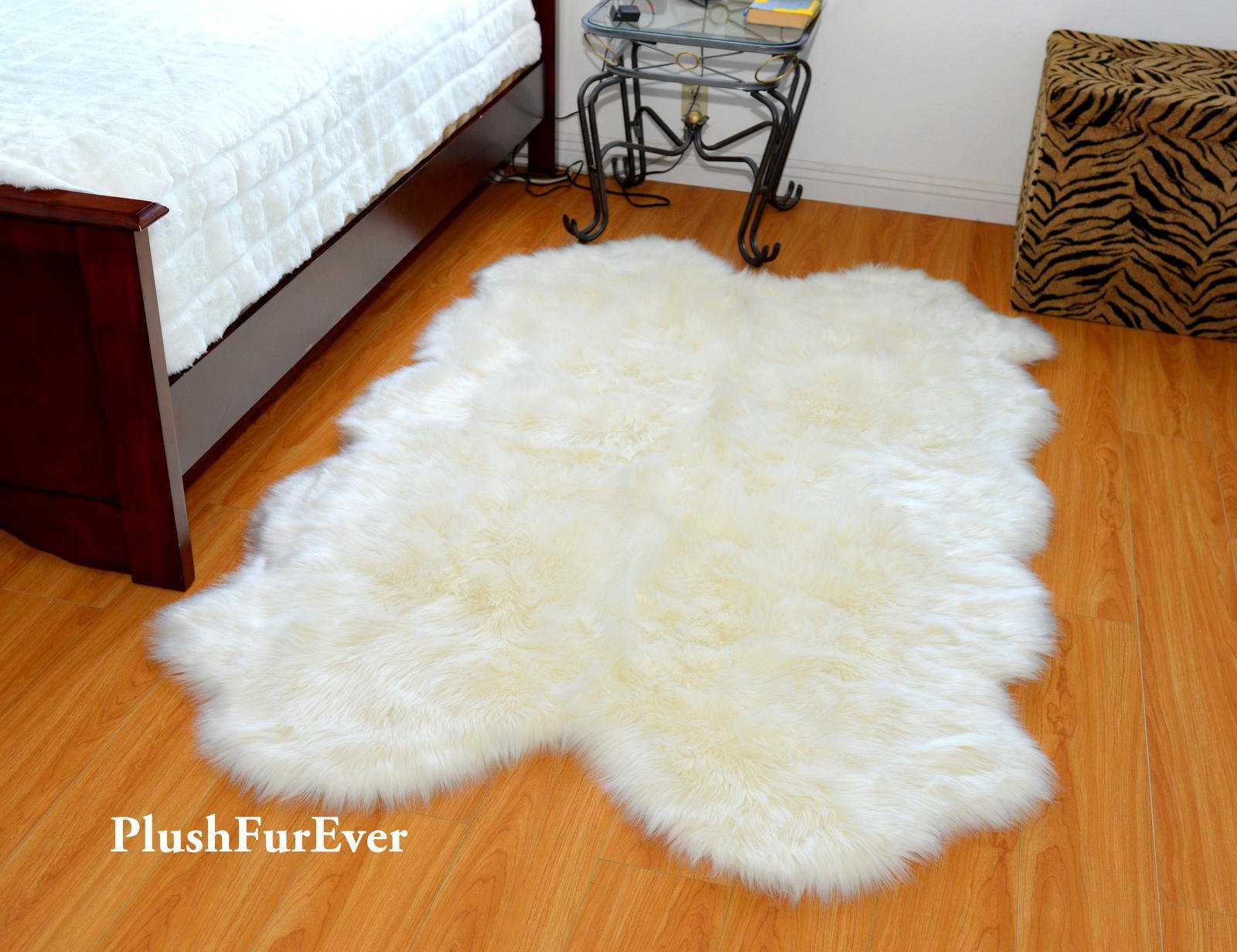 Premium White Plush Sheepskin Rug - 36