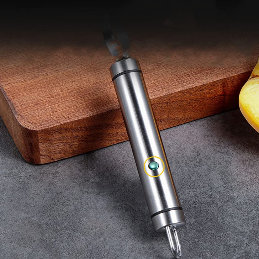 2PCS Yellow Peach Corer - Stainless Steel Fruit Core Remover Tool for Peaches, Apricots & Plums - Durable Kitchen Gadget for Easy Pitting - Perfect for Home Cooking, Baking & Restaurant Use