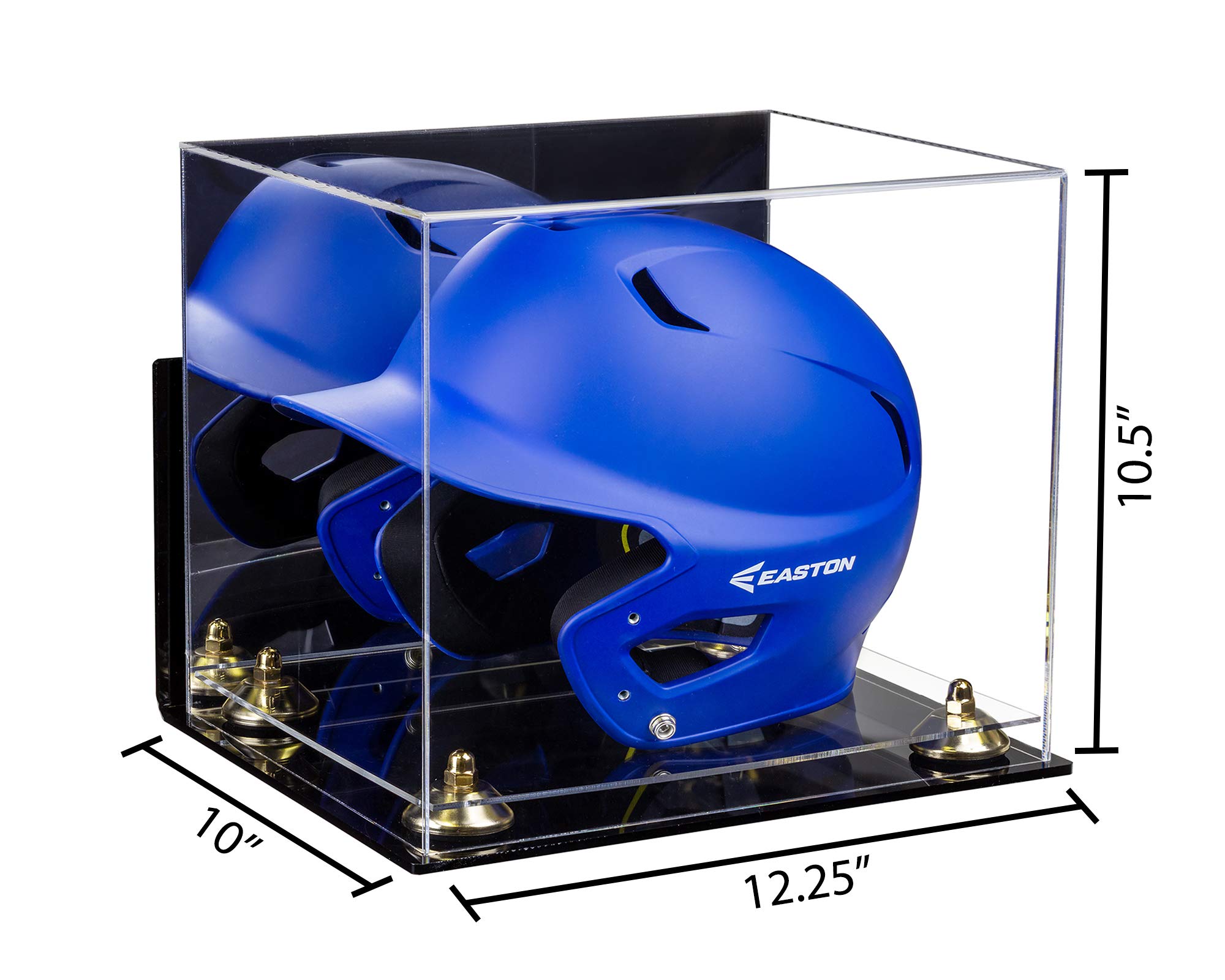 Acrylic Baseball Batting Helmet Display Case - Clear Protective Cover for Collectible Sports Memorabilia - Perfect for Showcasing in Man Cave, Sports Room, or Trophy Display