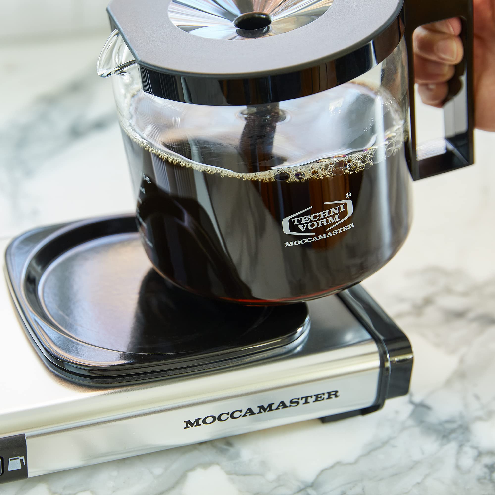 Moccamaster KBGV Select 10-Cup Drip Coffee Maker - 40oz (1.25L) Thermal Carafe, Off-White - Perfect for Home, Office & Entertaining - Specialty Coffee Brewer for Fresh, Hot Coffee All Day