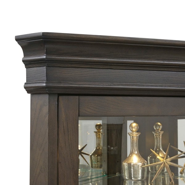 Elegant Corner Curio Cabinet with Glass Shelves - Display Your Collectibles & Antiques in Style | Perfect for Living Room, Dining Room or Bedroom Decor