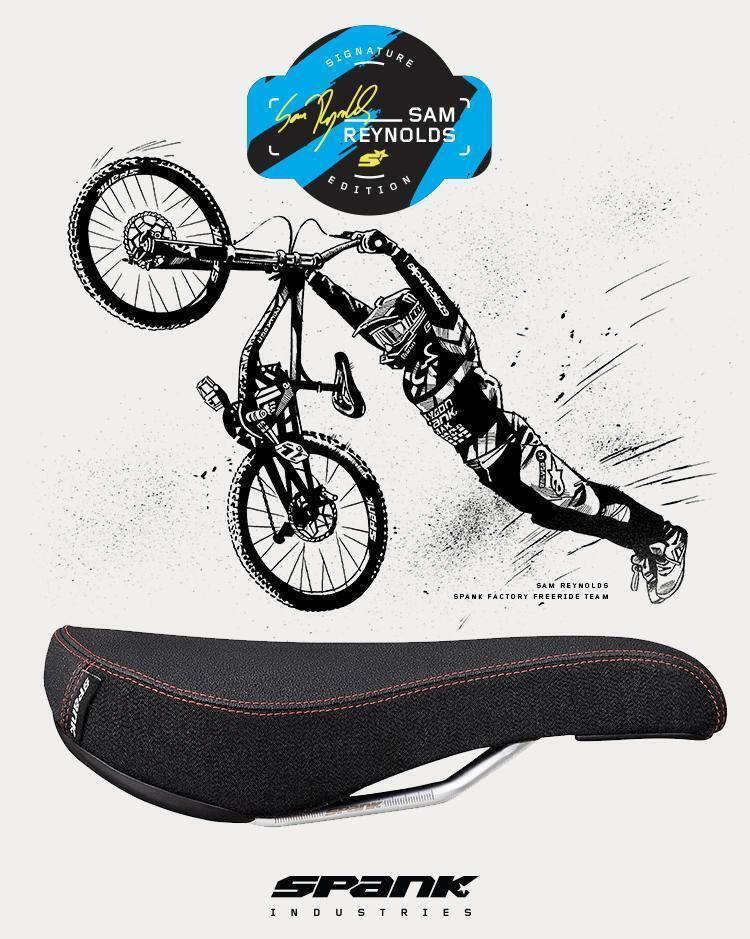 Spank Spoon Sniff Saddle - Sam Reynolds Signature Edition | Premium BMX Bike Saddle for Street & Park Riding