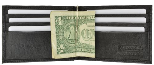 Genuine Lambskin Soft Leather Money Clip with Credit Card Holder - Slim RFID Blocking Wallet for Men - Perfect for Travel, Business & Everyday Carry