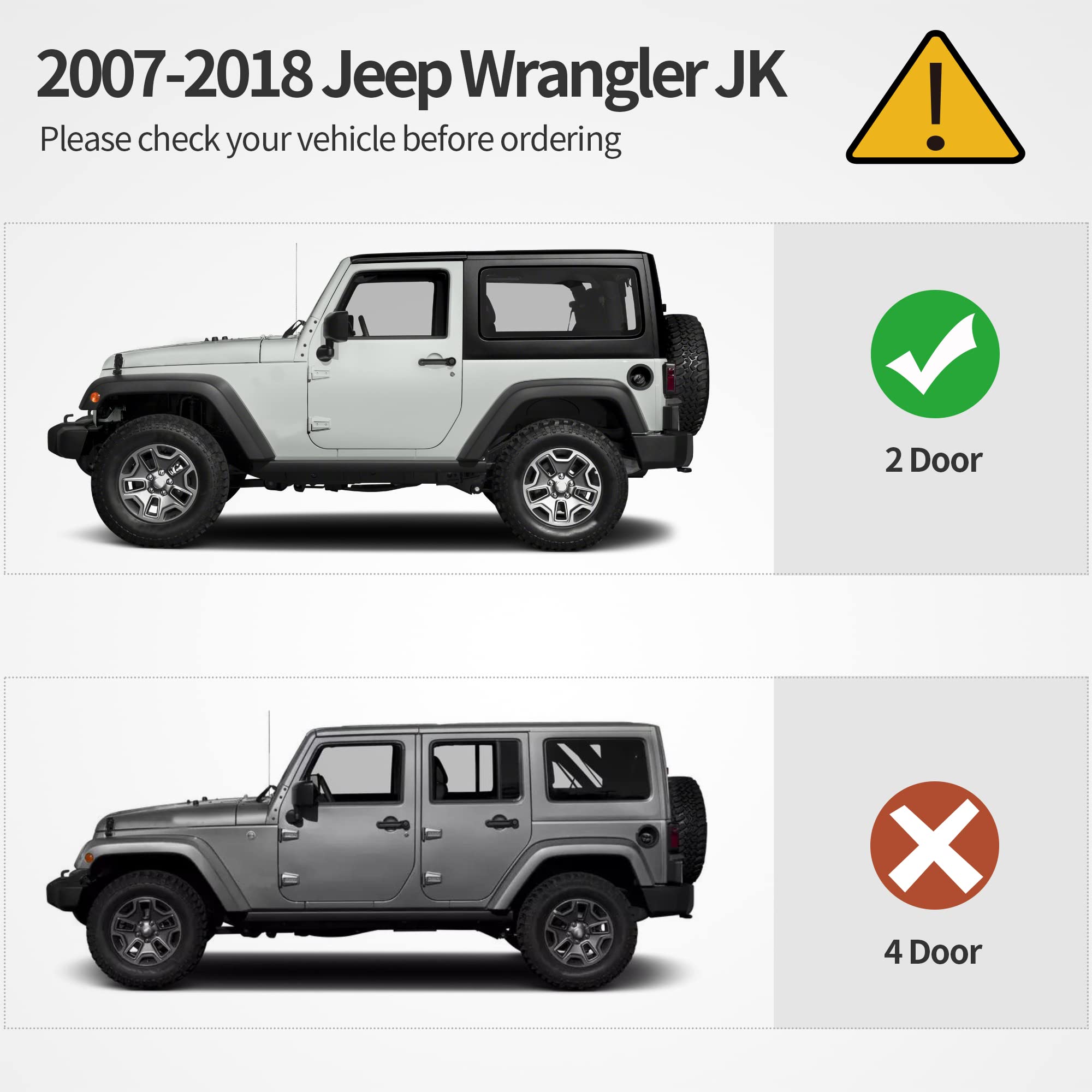 OEDRO 6 Inch Running Boards for 2007-2018 Jeep Wrangler JK 2 Door - Steel Drop Side Steps with Red Paintable Step Plates | Heavy Duty Nerf Bars for Off-Road Adventure & Daily Driving | Perfect for Trail Riding, Camping & Urban Commuting