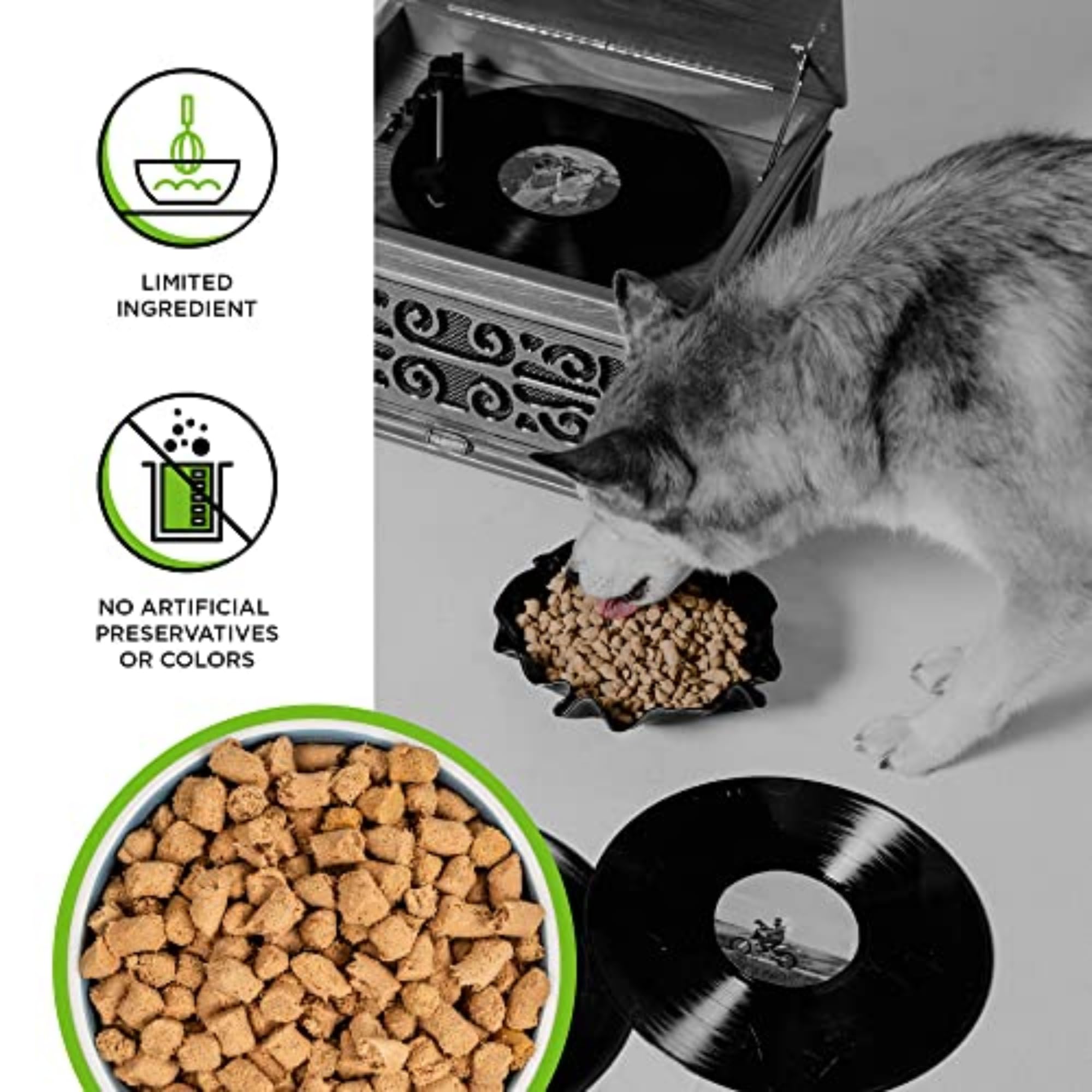 BIXBI Rawbble Freeze Dried Dog Food - Pork Recipe, 4.5 oz | 97% Meat & Organs, Grain-Free, No Fillers | High Protein Raw Dog Food for Adult & Puppy | Perfect for Meal, Treat or Food Topper | Made in USA in Small Batches | Ideal for Travel, Camping & Daily Feeding