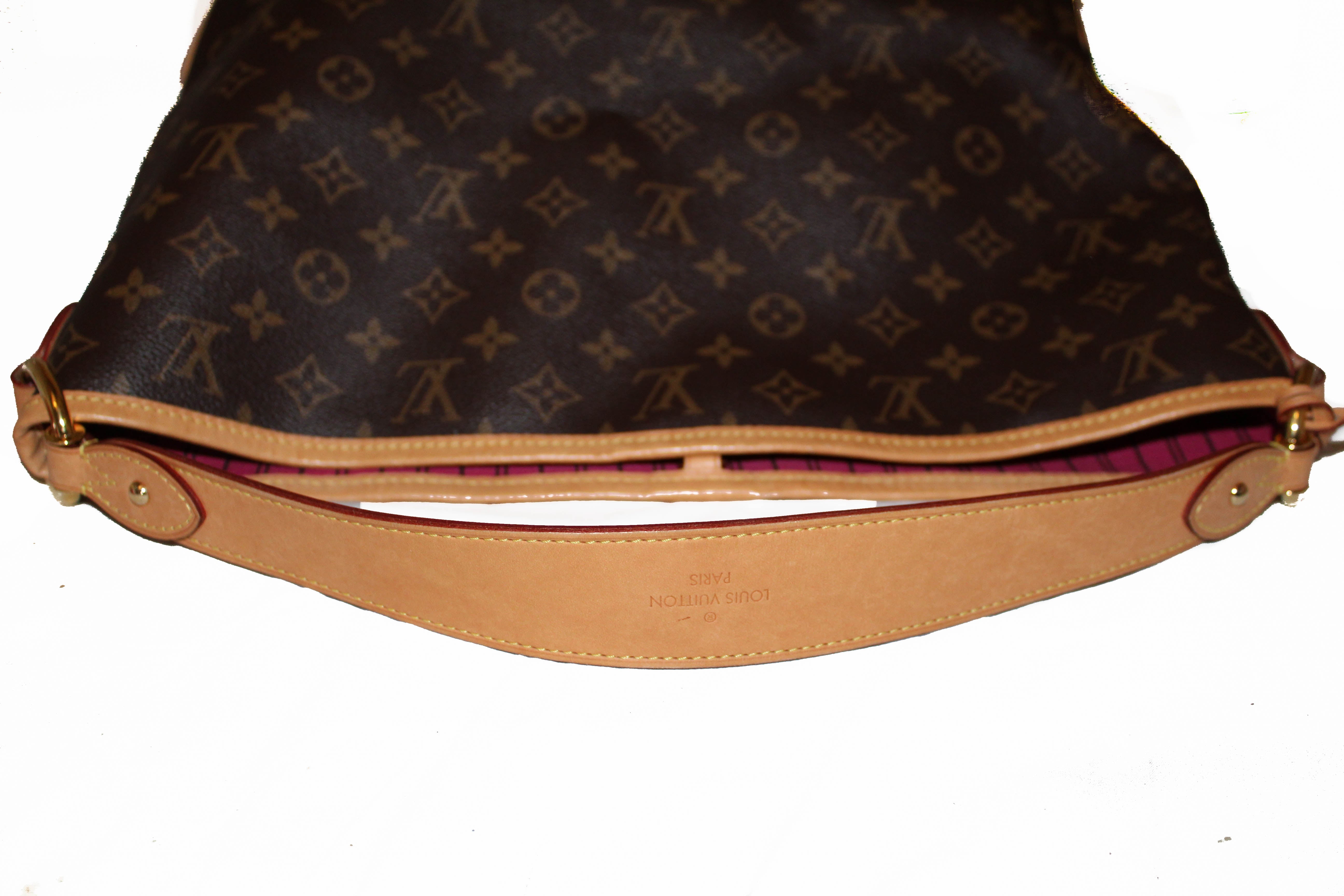 Authentic Louis Vuitton Monogram Delightful MM Hobo Bag - Luxury Designer Shoulder Purse for Women, Fashionable Everyday Handbag for Work, Travel & Shopping