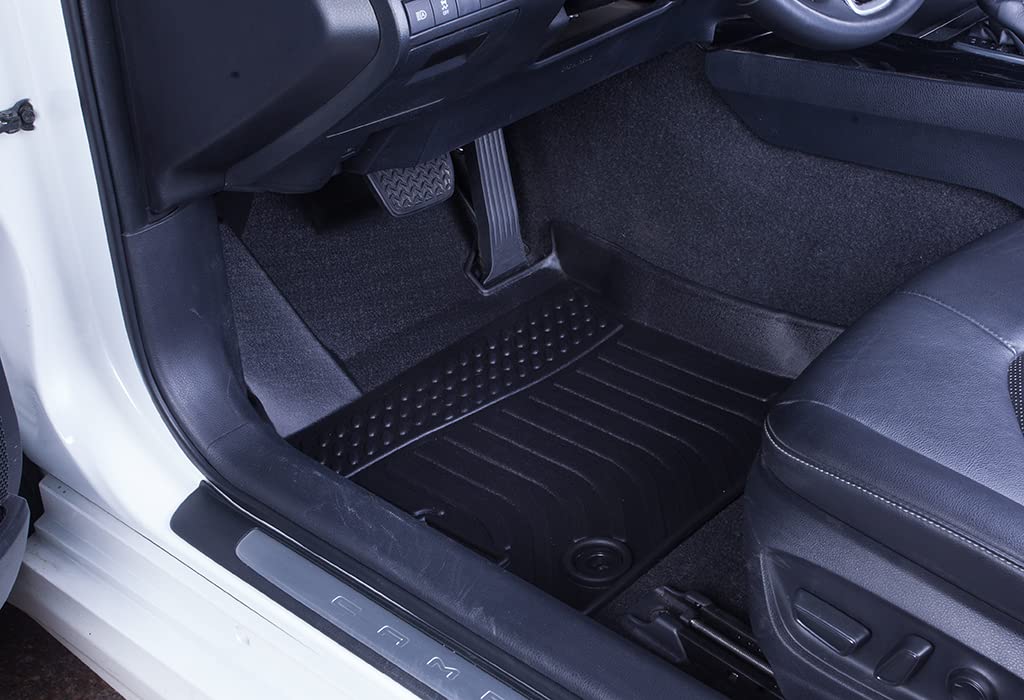 Custom Fit All-Weather TPE Floor Mats for Mini Cooper Hardtop 2 Door (2014-2021) - Black 1st & 2nd Row Full Set Car Liners - Perfect for Daily Commute, Road Trips & Winter Protection