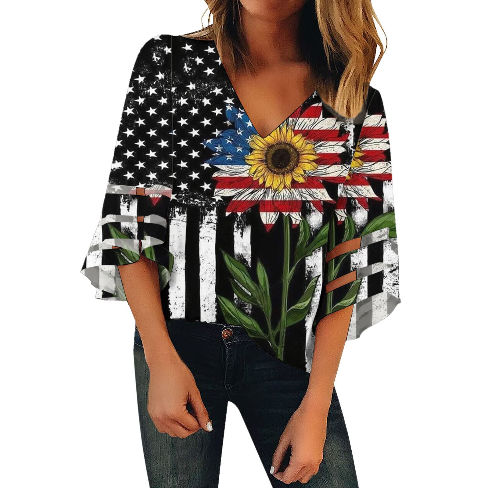 Women's Casual Long Sleeve V-Neck Tunic Tops - Soft Fall & Spring Blouses for Women | Perfect for Office Wear, Date Nights & Everyday Comfort