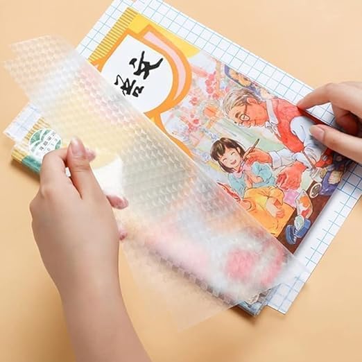 SHREE VALLV Transparent A4 Book Stickers - 10 Pack Waterproof Self-Adhesive Textbook Covers, Customizable Protective Film for School Books | Perfect for Classroom, Library & Home Study Organization