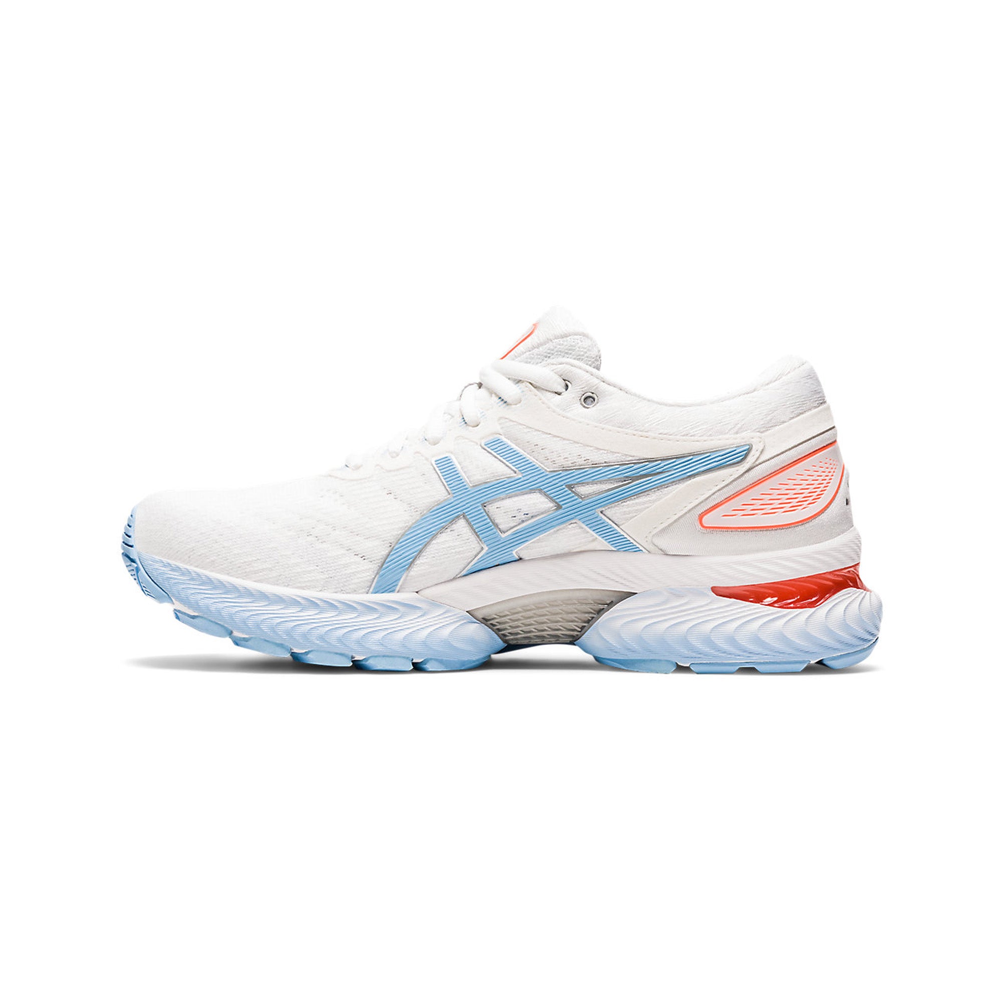 ASICS Gel Nimbus 22 Women's Running Shoes - White Blue Bliss | Cushioned Support for Long Distance & Marathon Training | Perfect for Road Running & Gym Workouts
